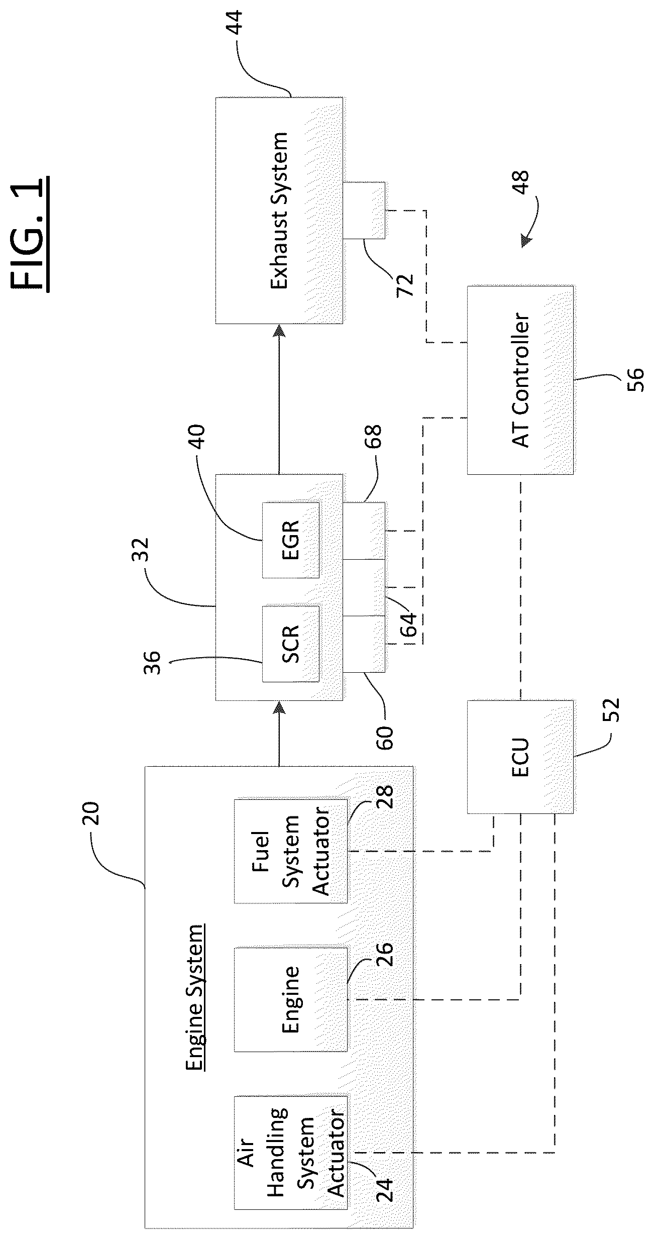 Patent US12460593 — Systems and methods for controlling an engine based on aftertreatment system characteristics — Figure 1