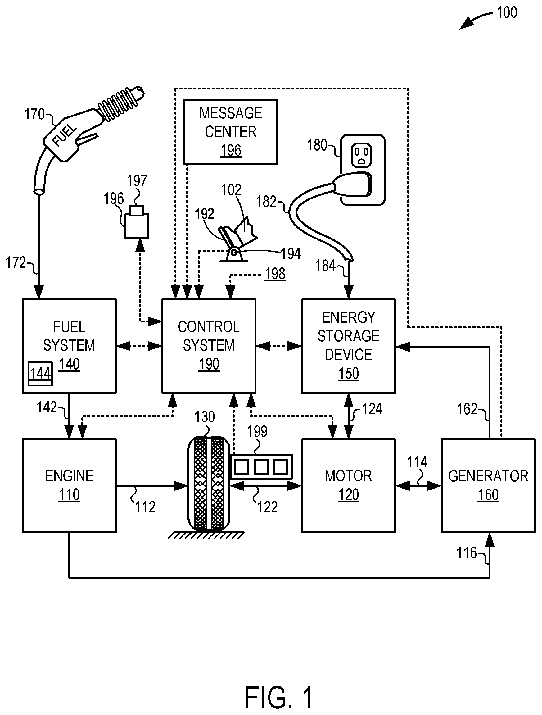 Patent US12460608 — Methods and systems for an evaporative emission system — Figure 1