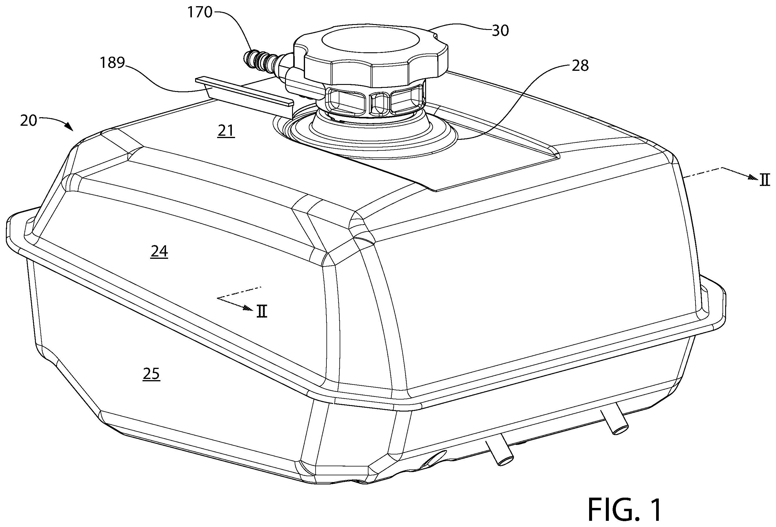 Patent US12460610 — Fuel tank and pump system — Figure 1