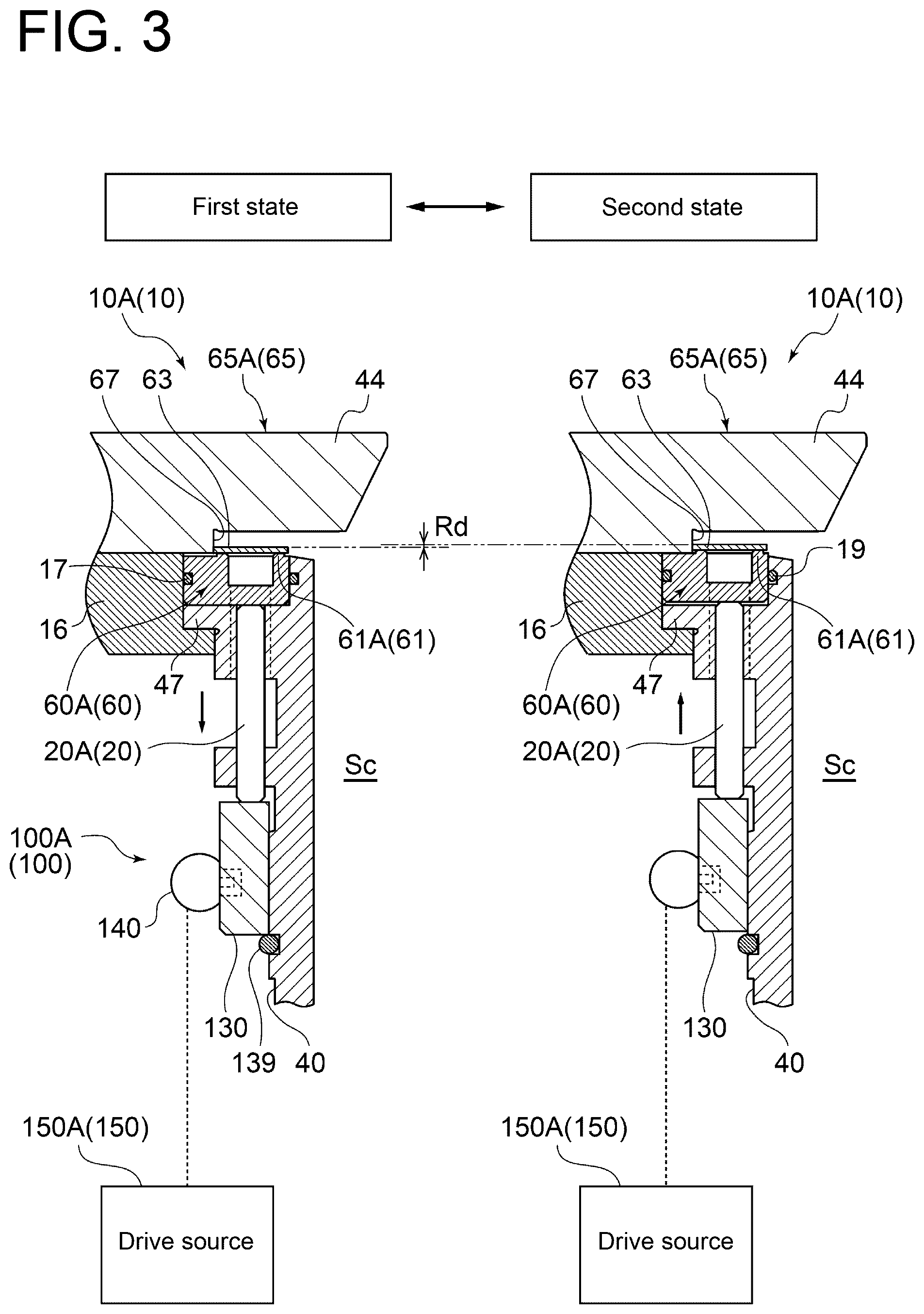 Patent US12460624 Figure 3 – Reciprocating compressor