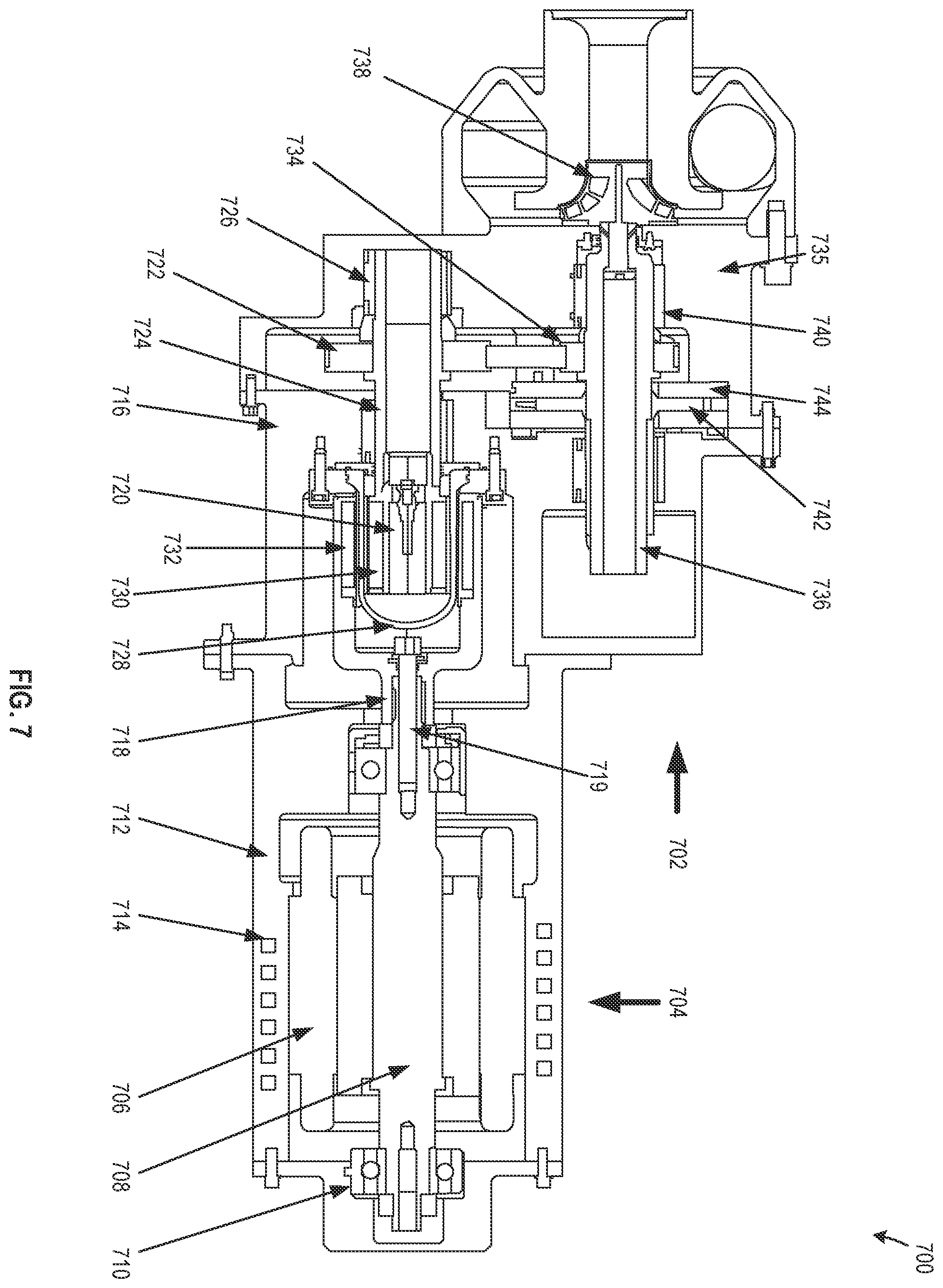 Patent US12460647 Figure 7 – Integrated bearing systems for dynamically supporting shafts in pump systems