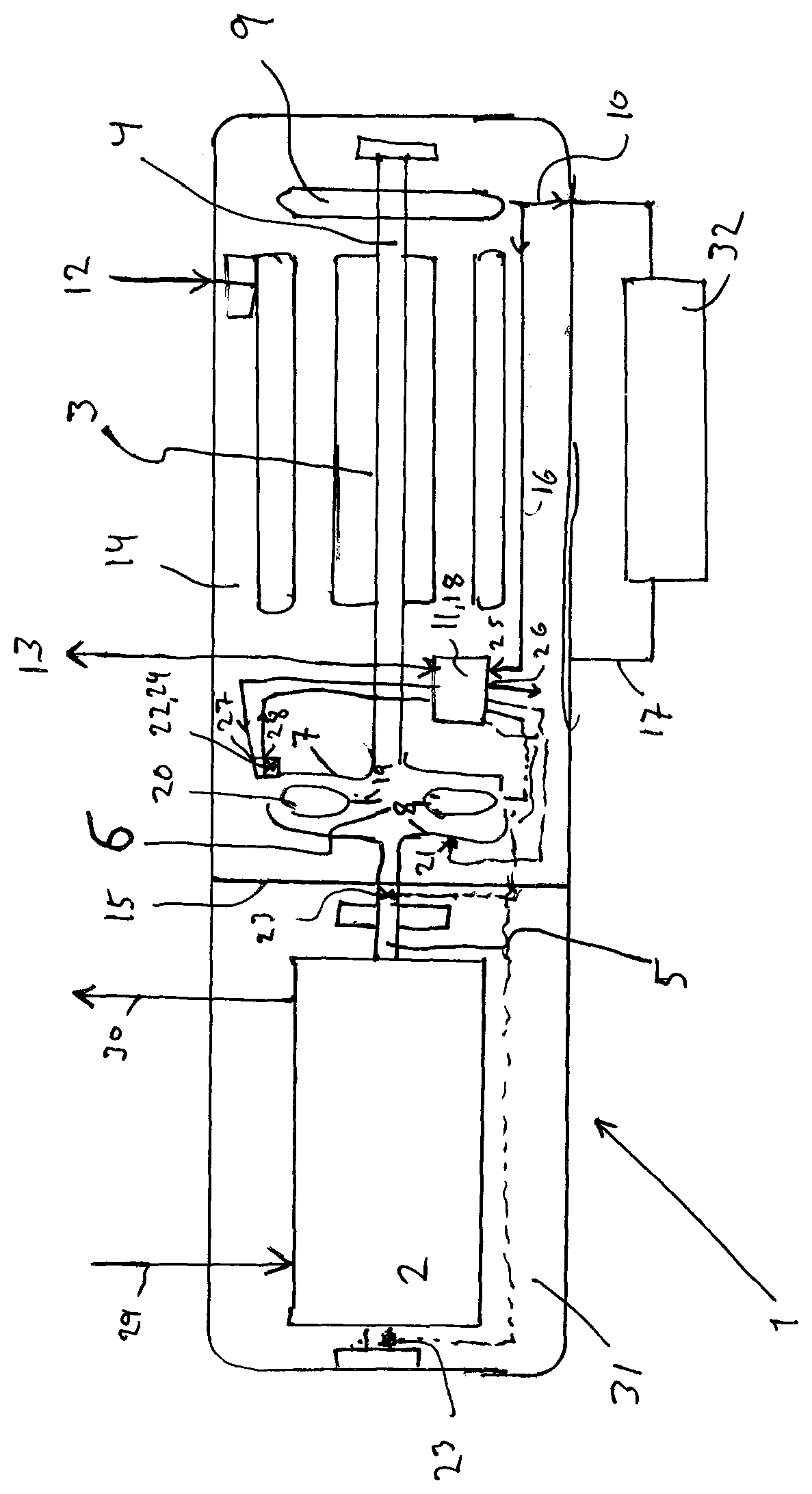Patent US12460648 — Pressure booster with integrated speed drive — Figure 1