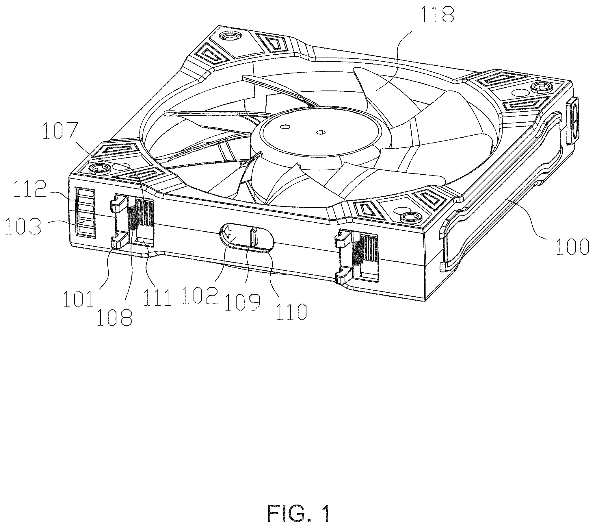 Patent US12460656 Figure 1 – Press type assembled fan