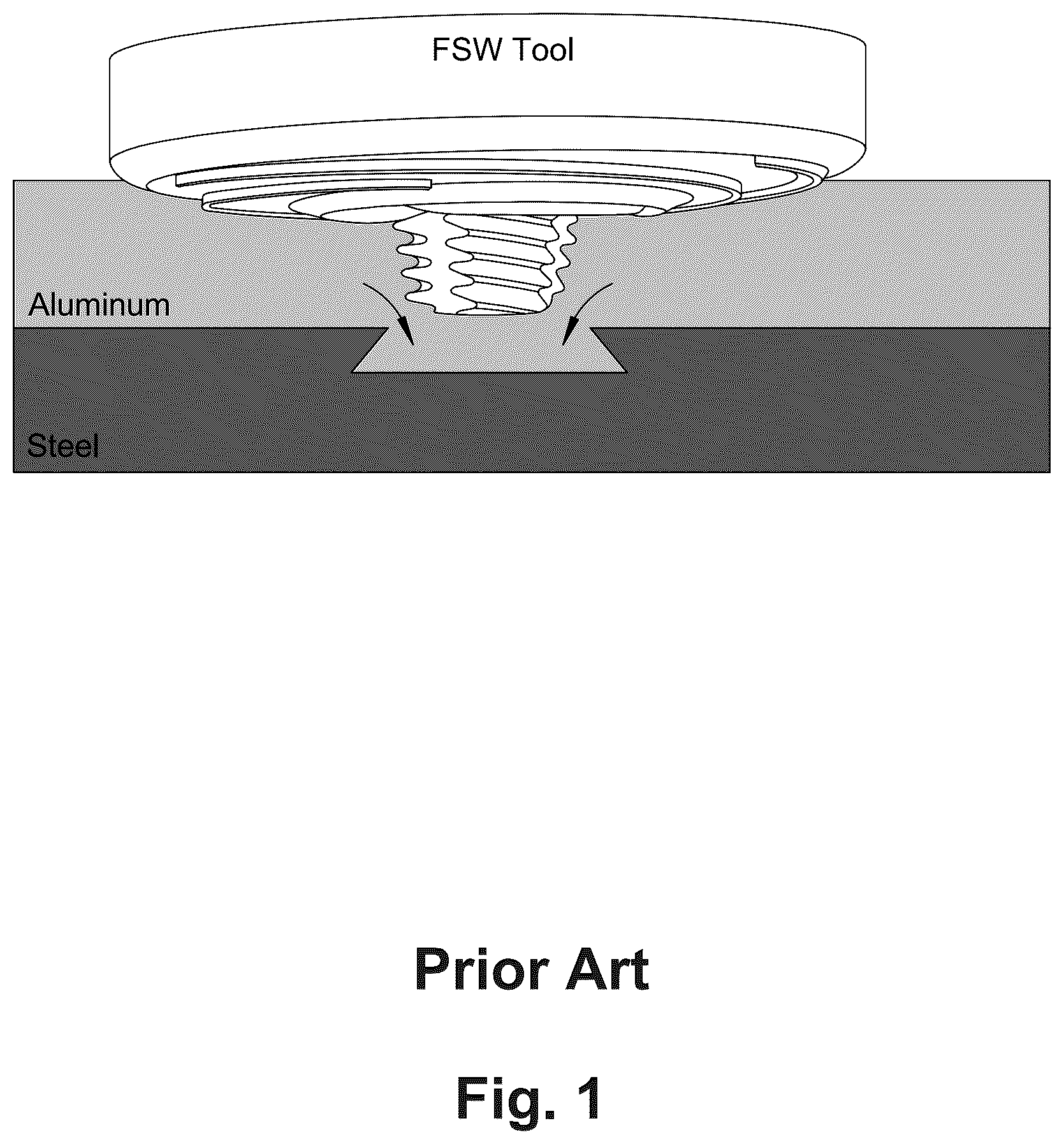 Patent US12460664 — Process for welding dissimilar materials with nested dovetails — Figure 1