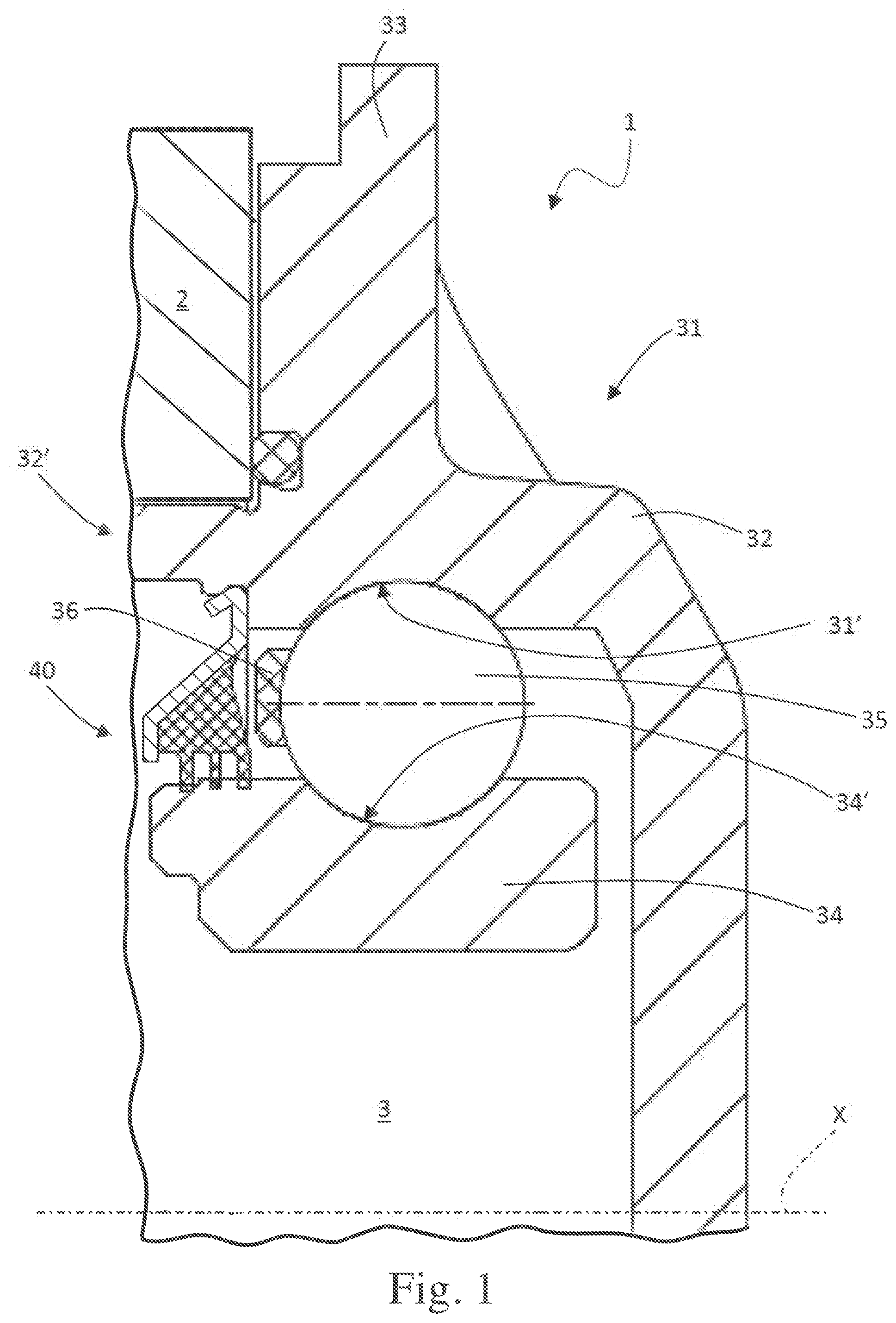 Patent US12460678 — Bearing unit for rotary shafts — Figure 1