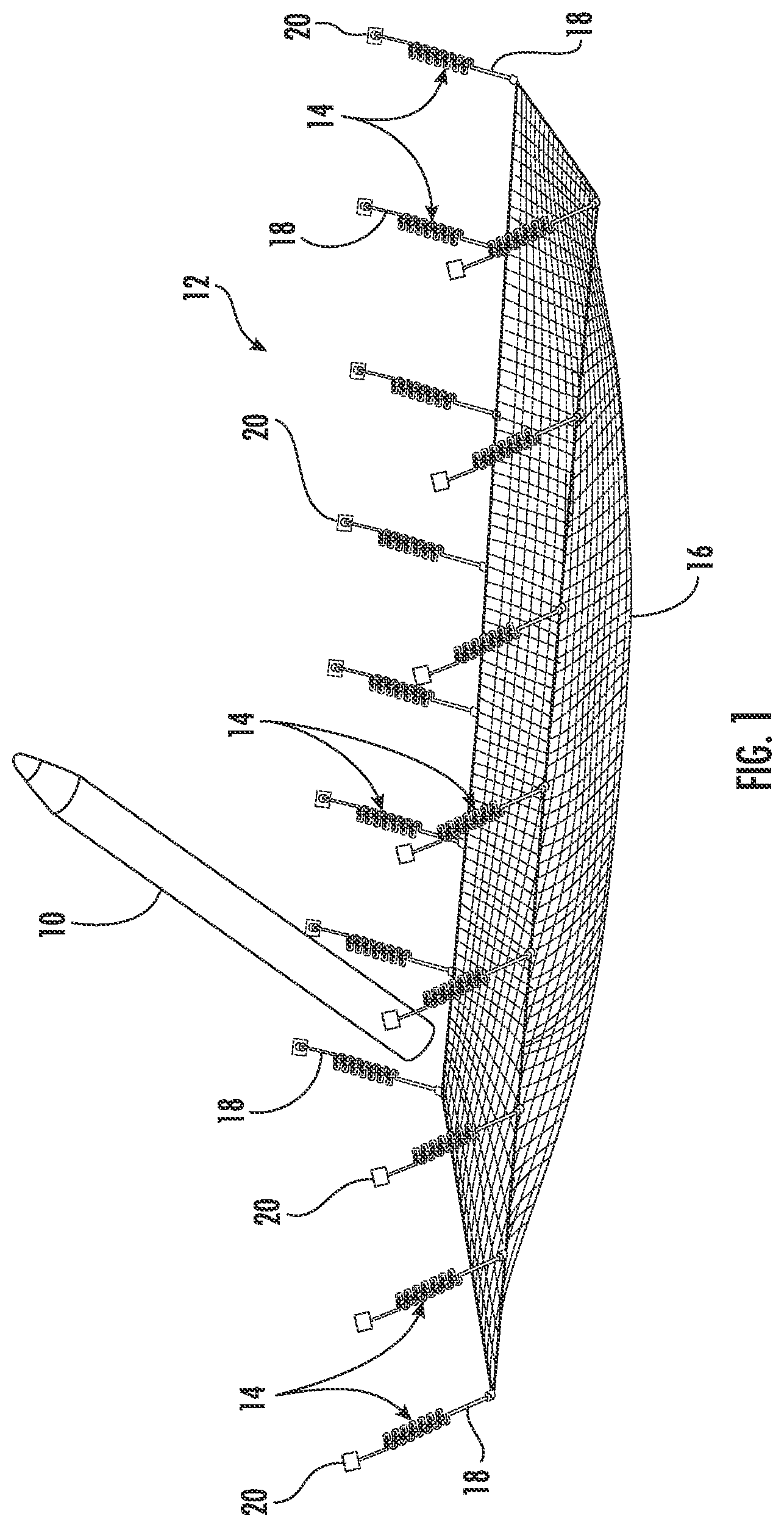 Patent US12460692 — Flexible tensile member with releasable convolutions for absorbing tensile energy — Figure 1