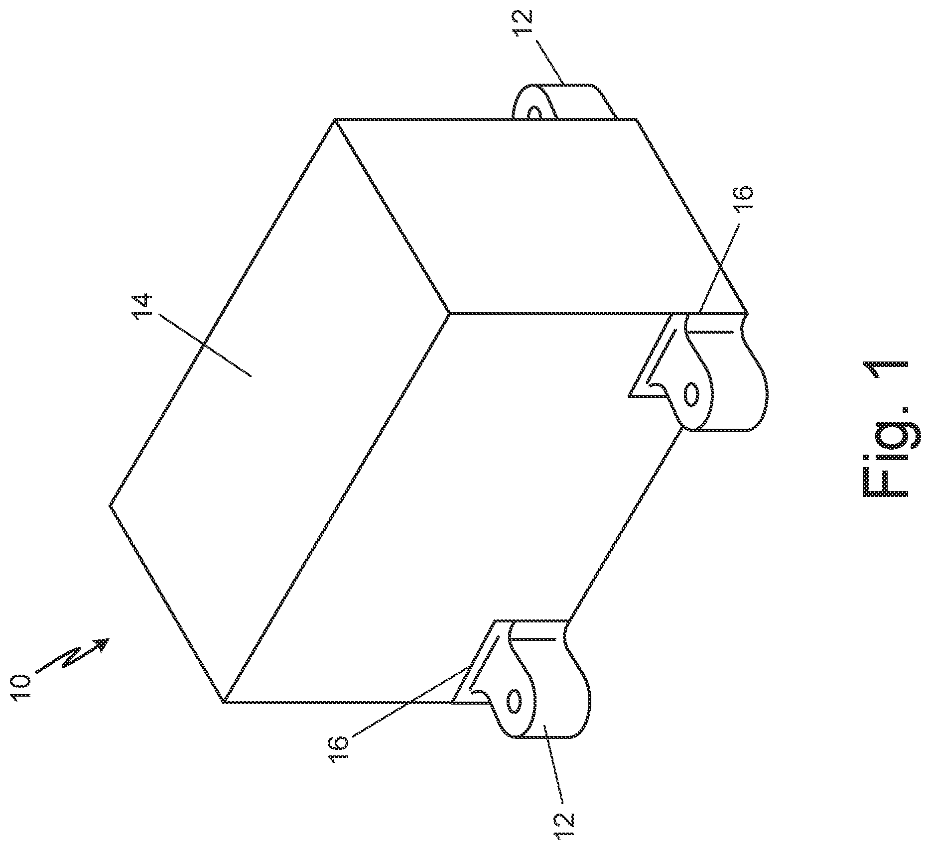 Patent US12460696 — Mounting lug with particle damping and method of manufacture — Figure 1