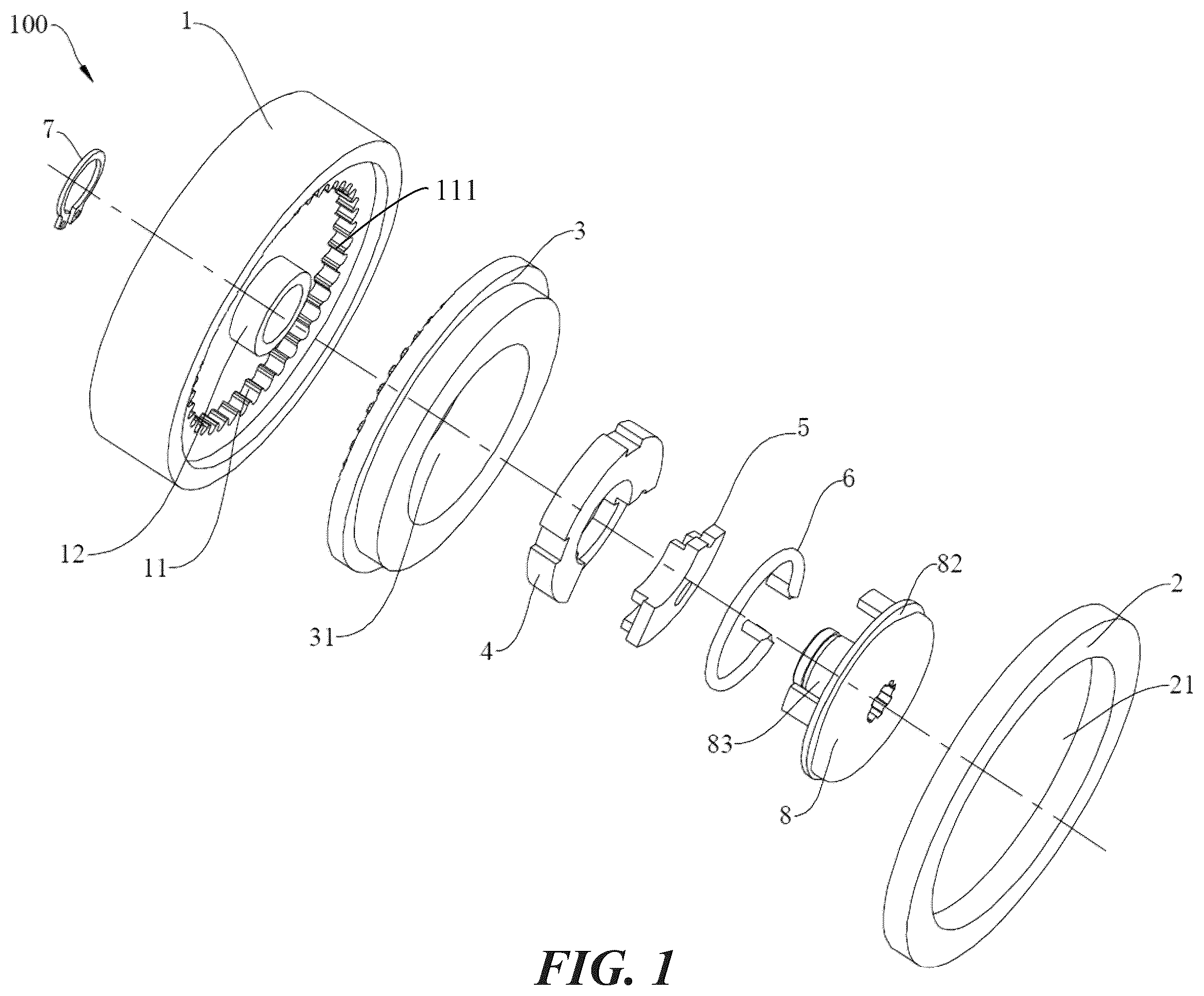 Patent US12460701 — Speed reducer, joint module and robotic arm — Figure 1