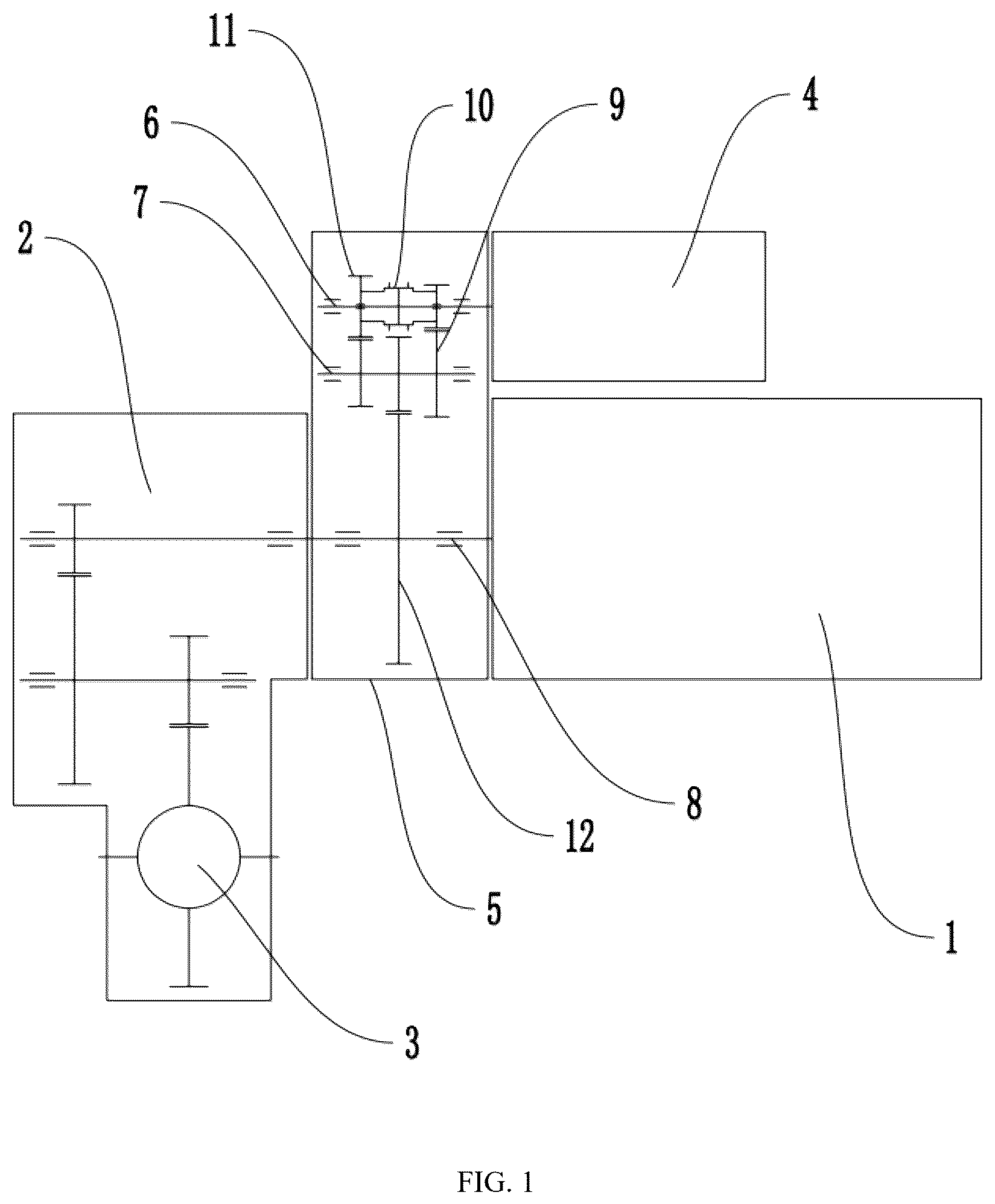 Patent US12460707 — Auxiliary driving mechanism of new energy vehicle — Figure 1