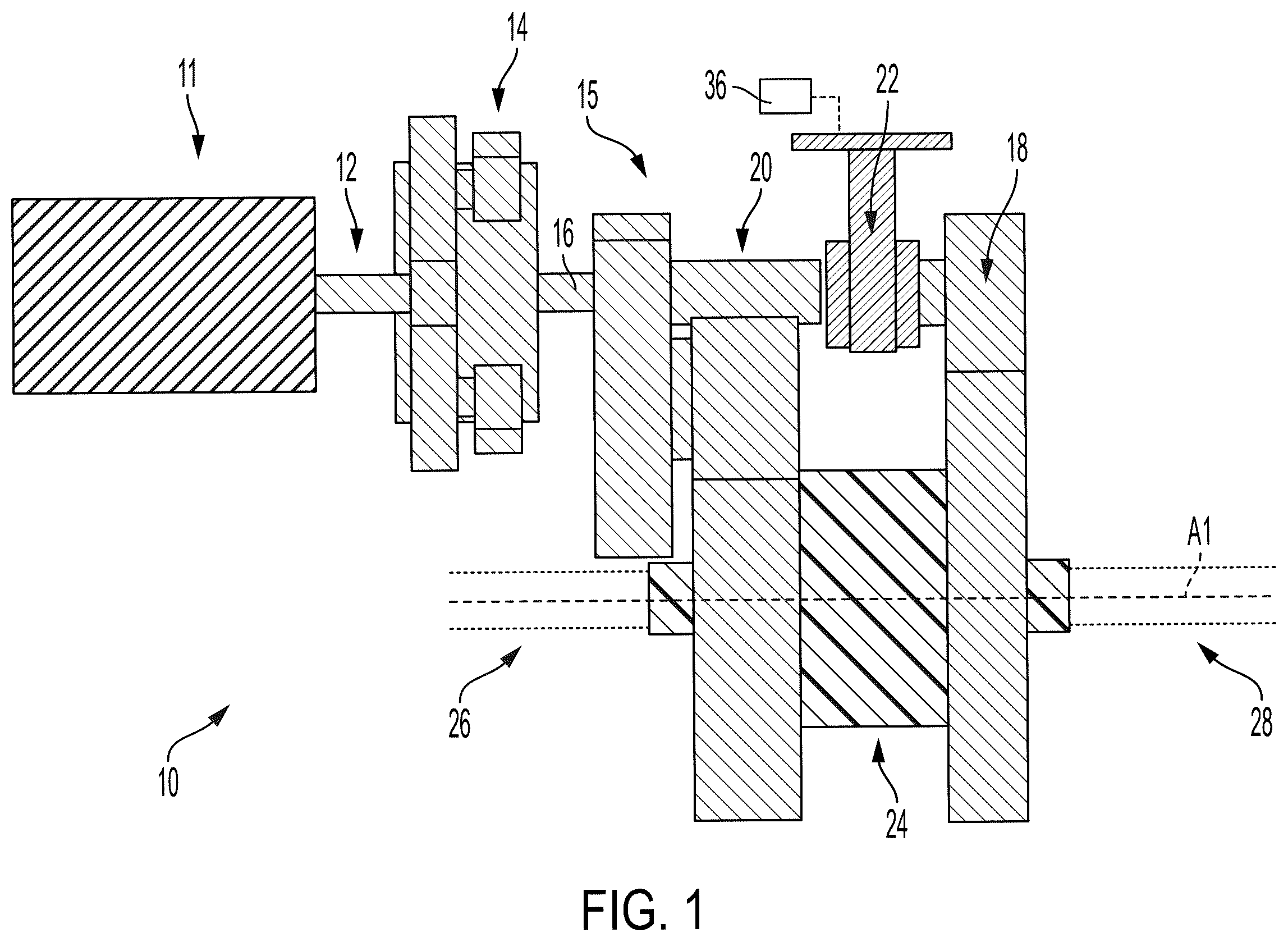 Patent US12460708 — Drive assembly including seamless shifting mechanism — Figure 1