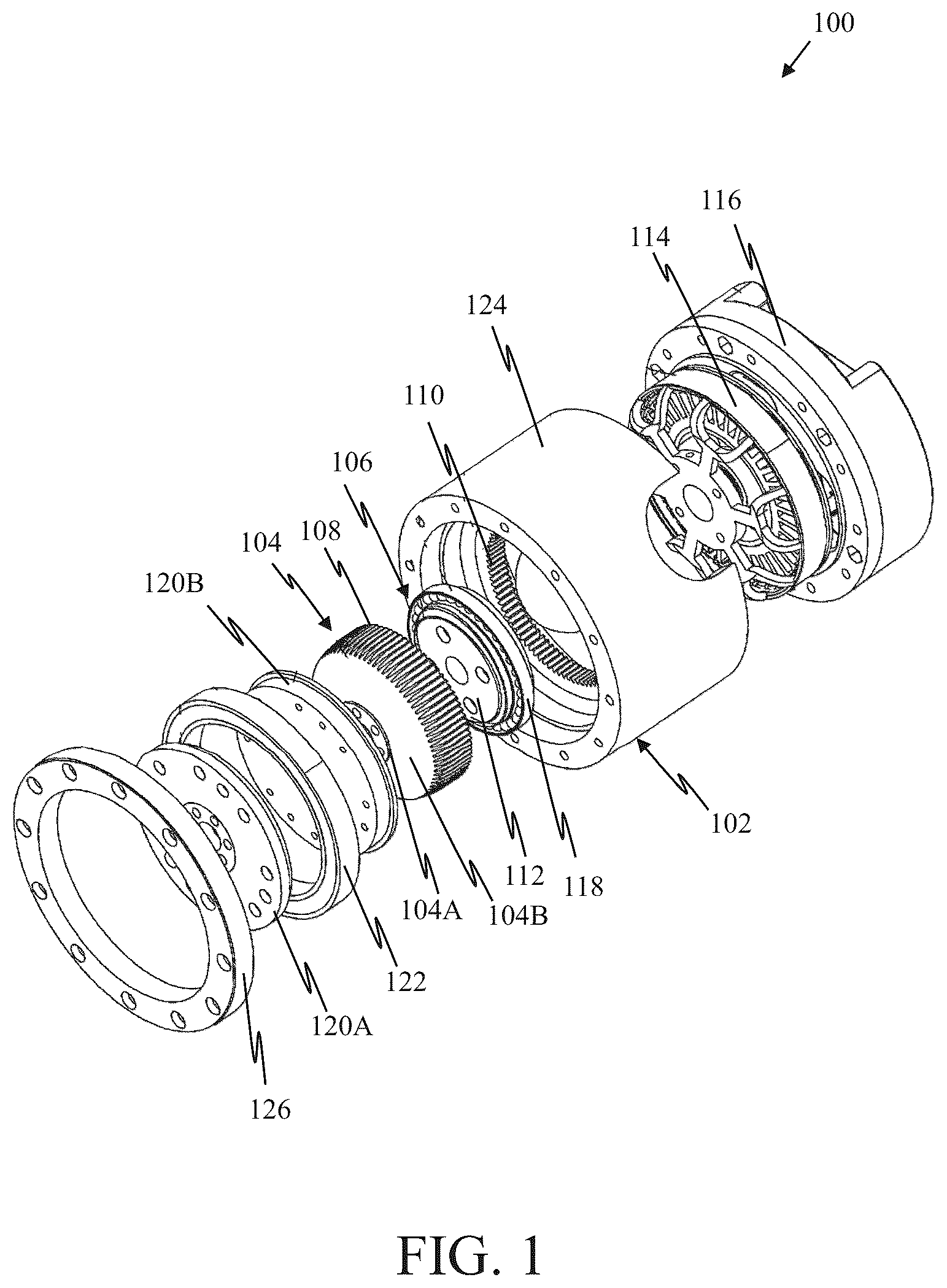 Patent US12460710 — Flexible spline and wave generator for strain wave gearing — Figure 1