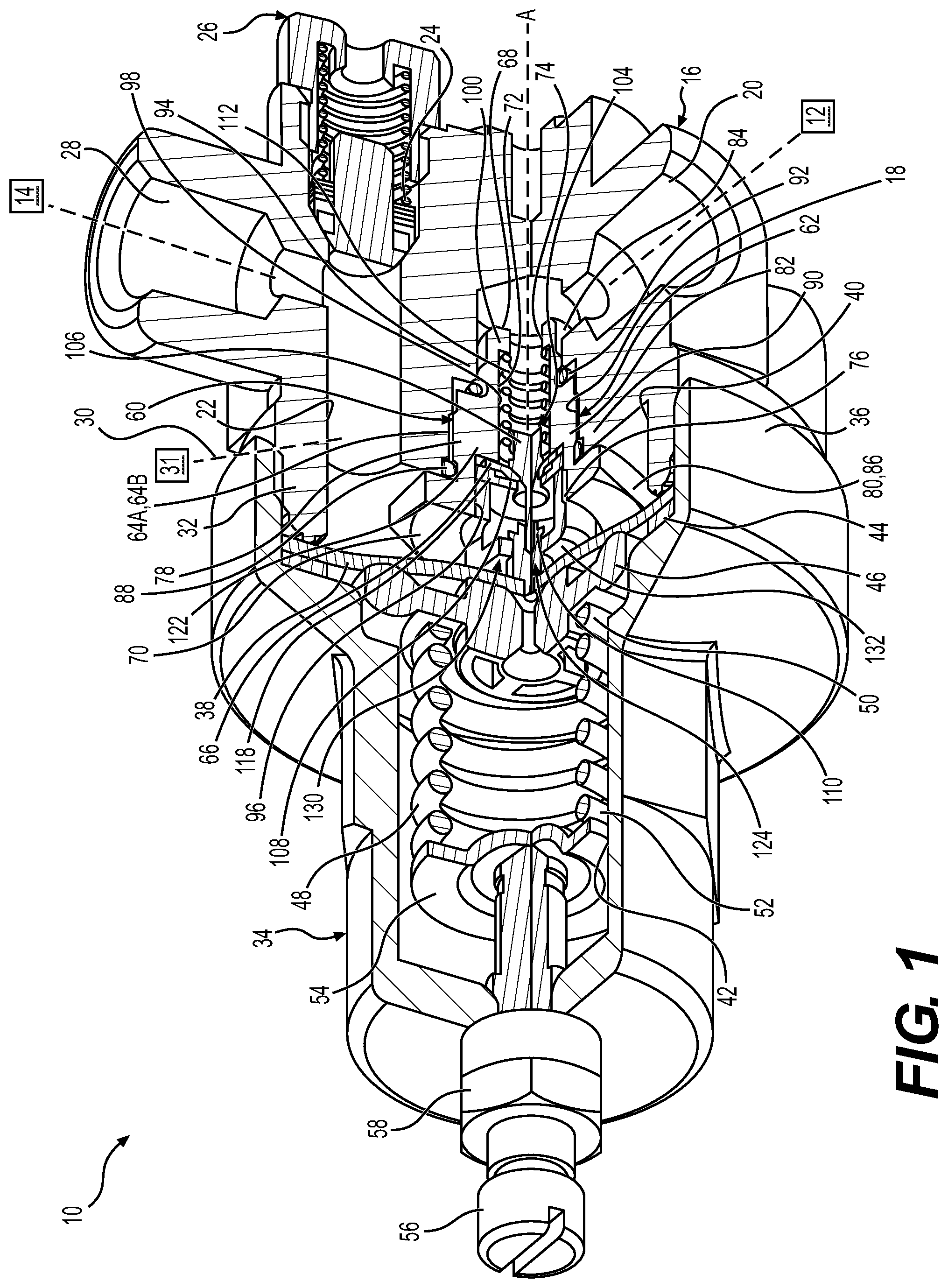 Patent US12460729 — Pressure regulating valve — Figure 1