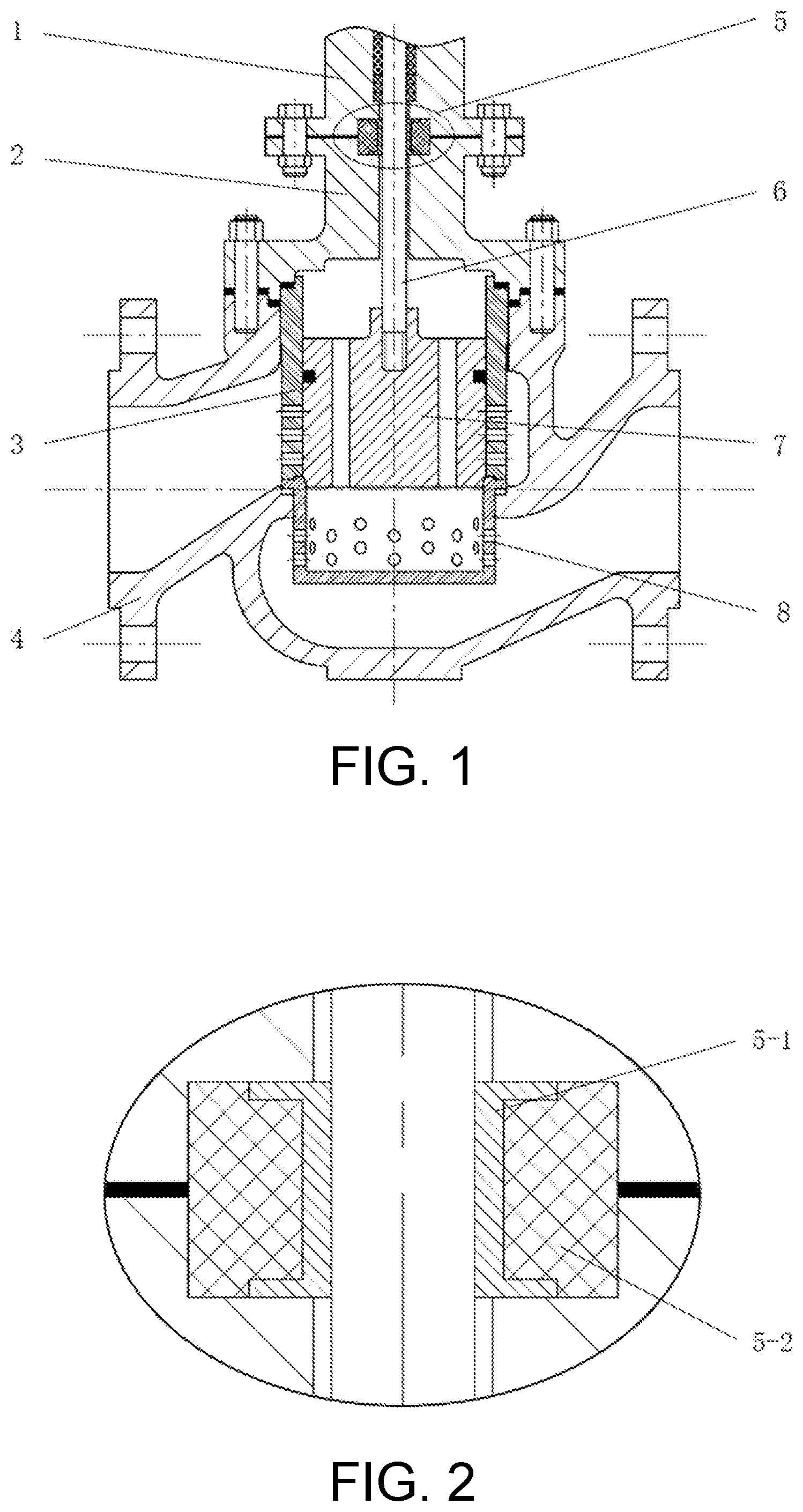 Patent US12460744 — Assembly for preventing clamping stagnation of valve rod, and valve structure and method for preventing clamping stagnation of valve rod — Figure 1