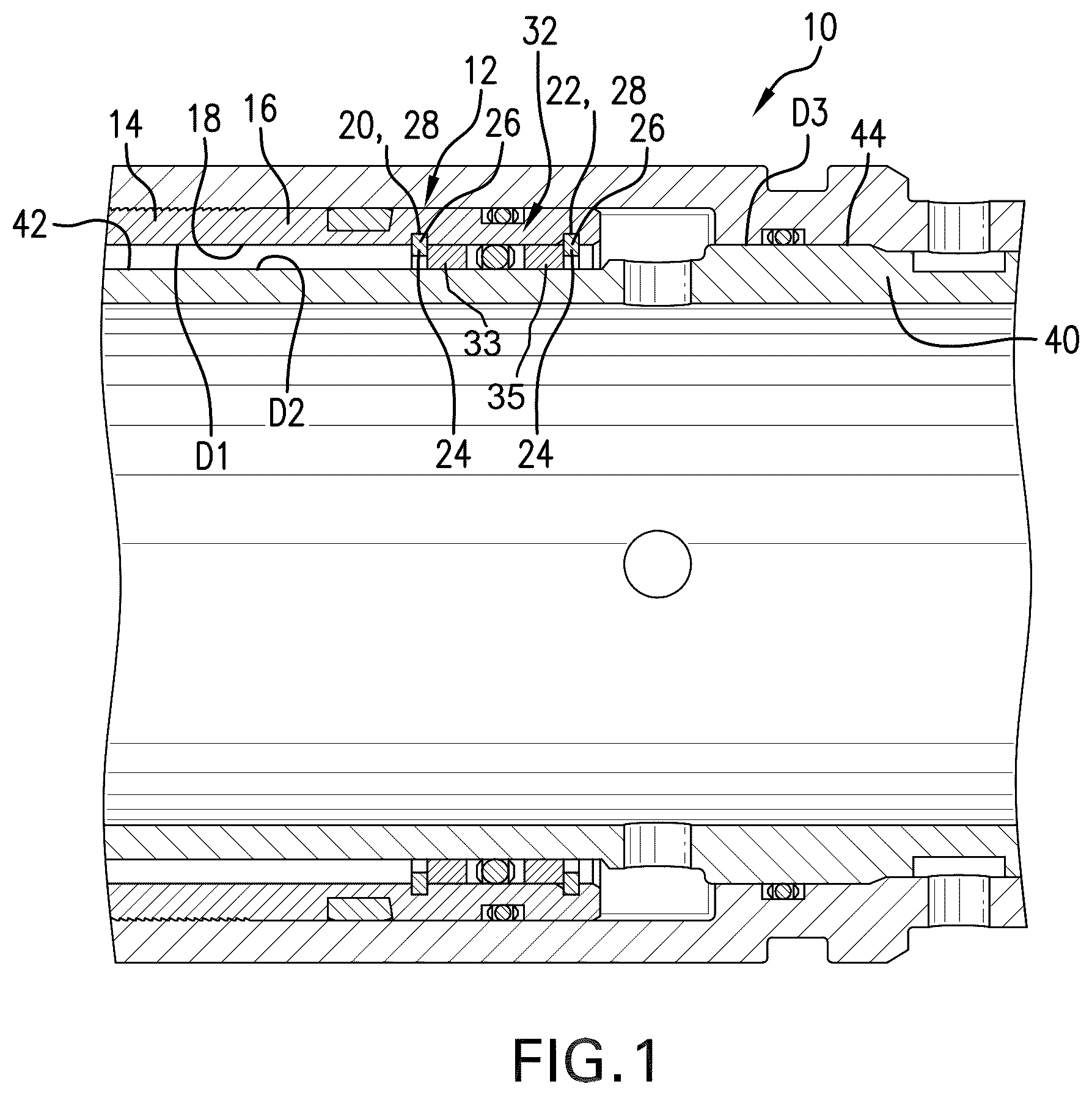 Patent US12460753 Figure 1 – Seal retaining configuration and method