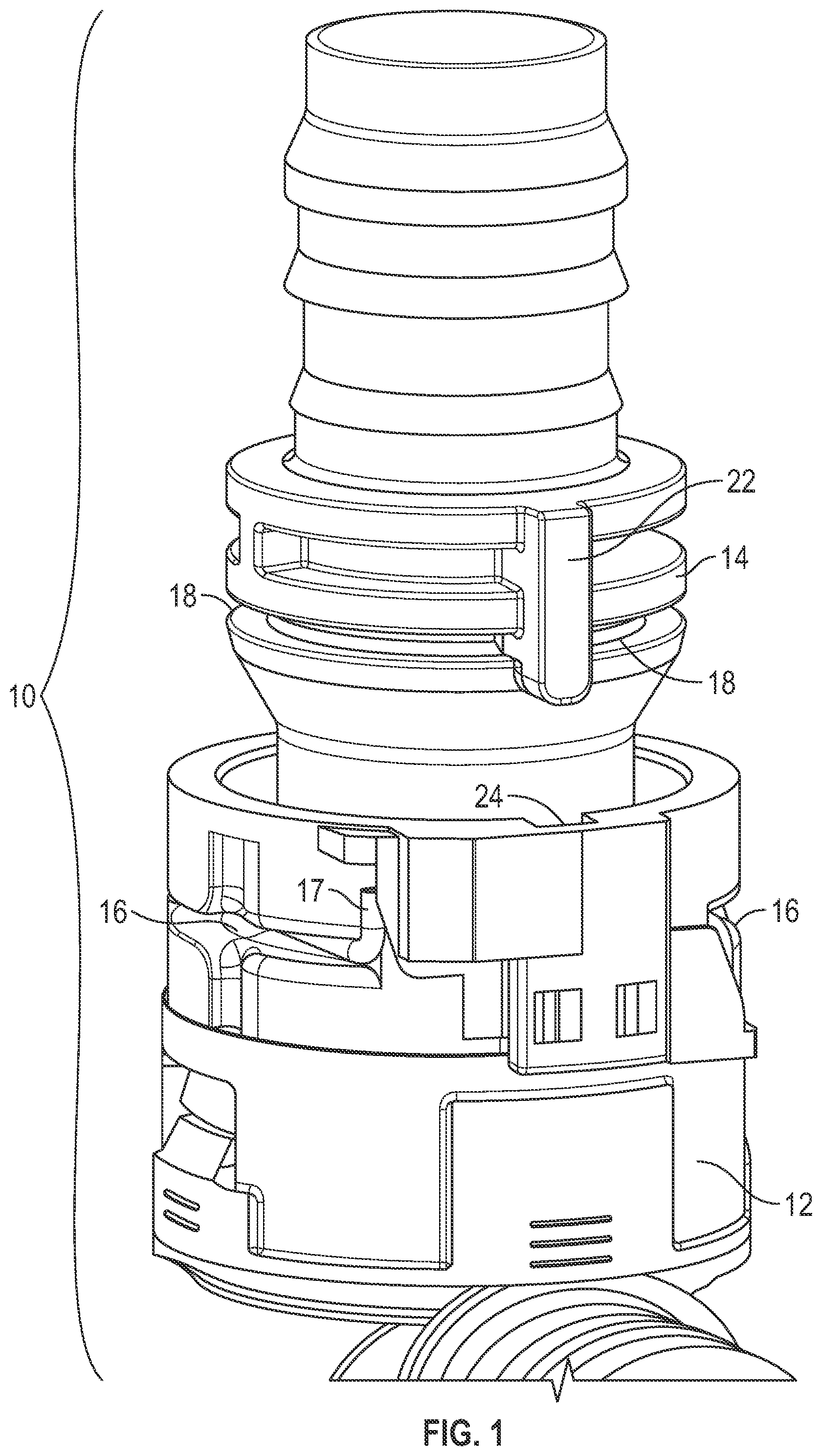 Patent US12460757 — Quick connector coupling with verification tab — Figure 1