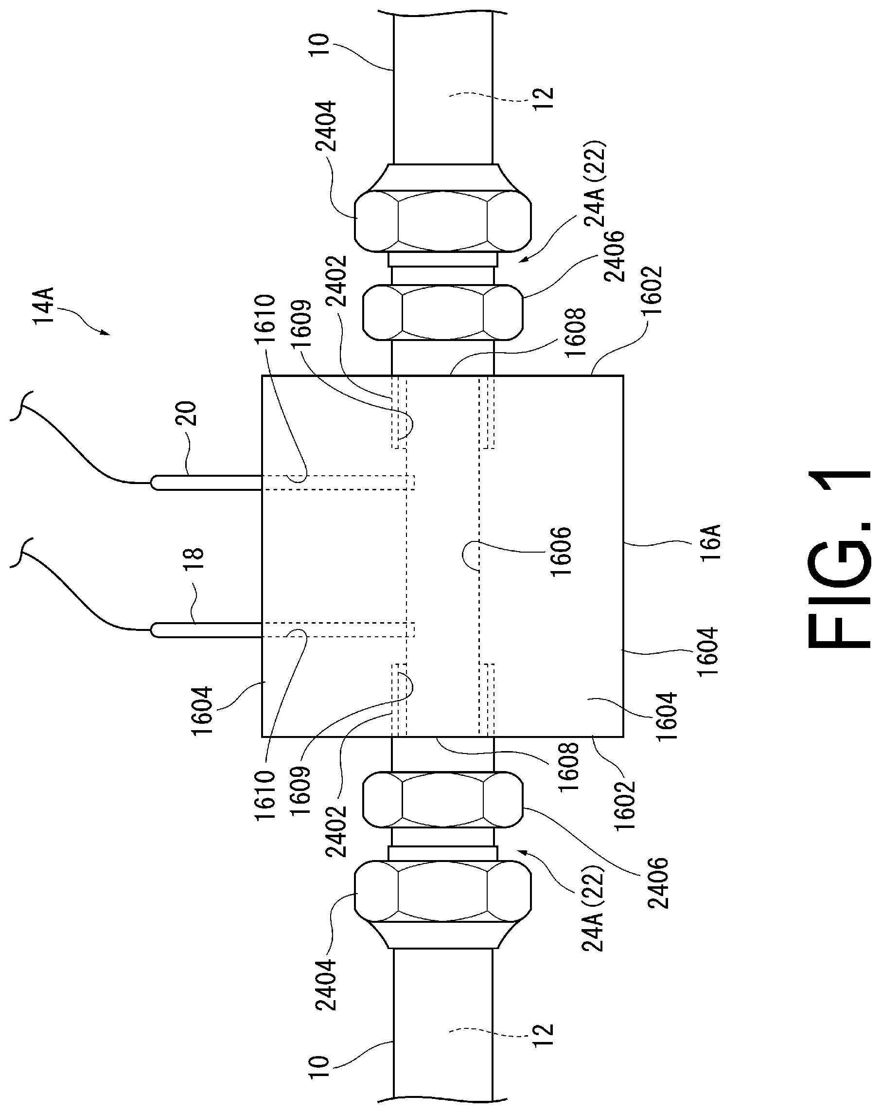 Patent US12460760 — Attachment for fluid characteristic measurement sensor — Figure 1