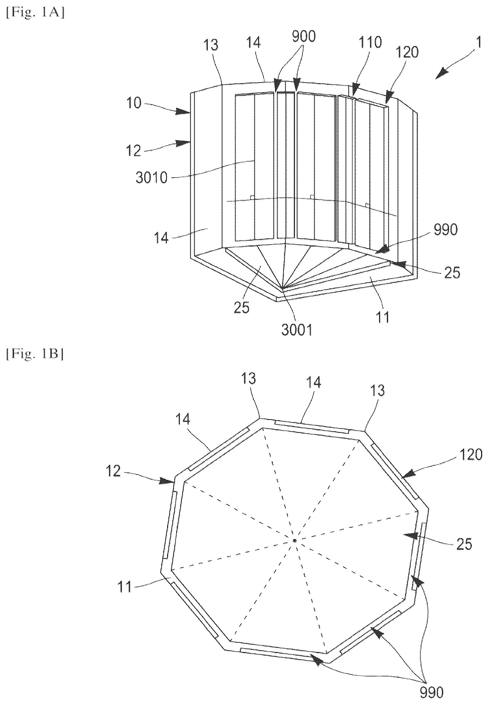 Patent US12460772 — Liquefied gas storage facility having a polygonal load-bearing structure — Figure 1