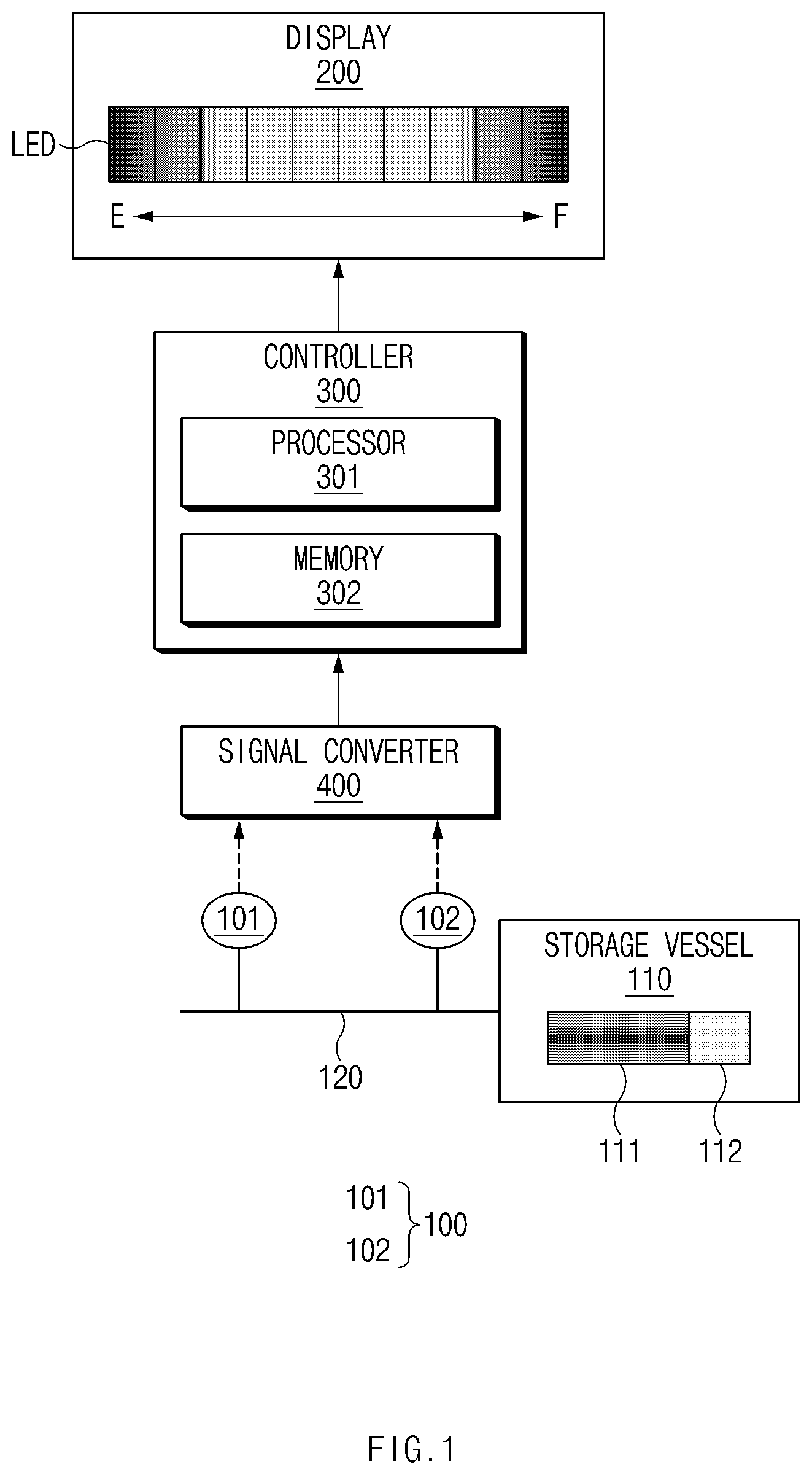 Patent US12460774 — Fuel storage system and method for detecting residual quantity of fuel — Figure 1