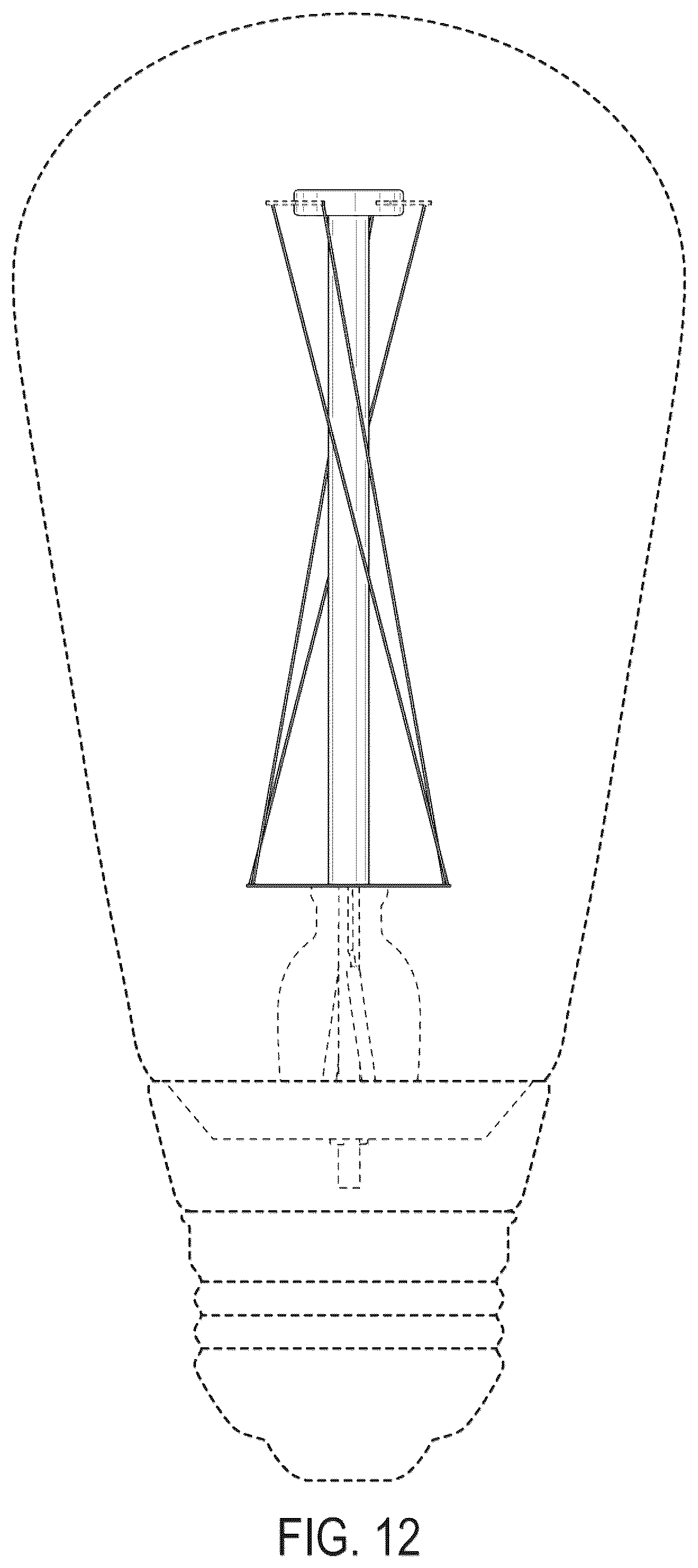 Patent US12460778 Figure 12 – Omnidirectional light emitting diode filament holder