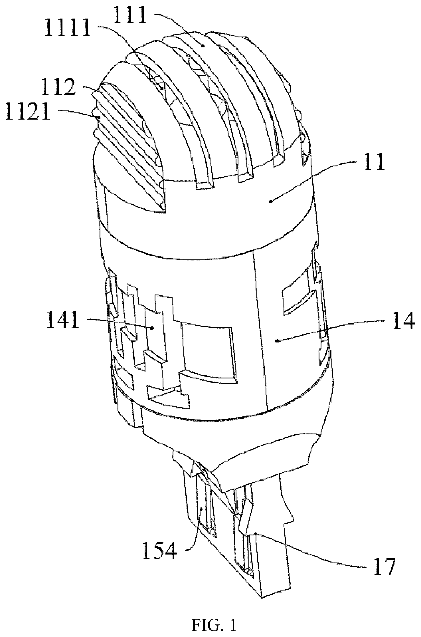 Patent US12460781 Figure 1 – LED vehicle lamp