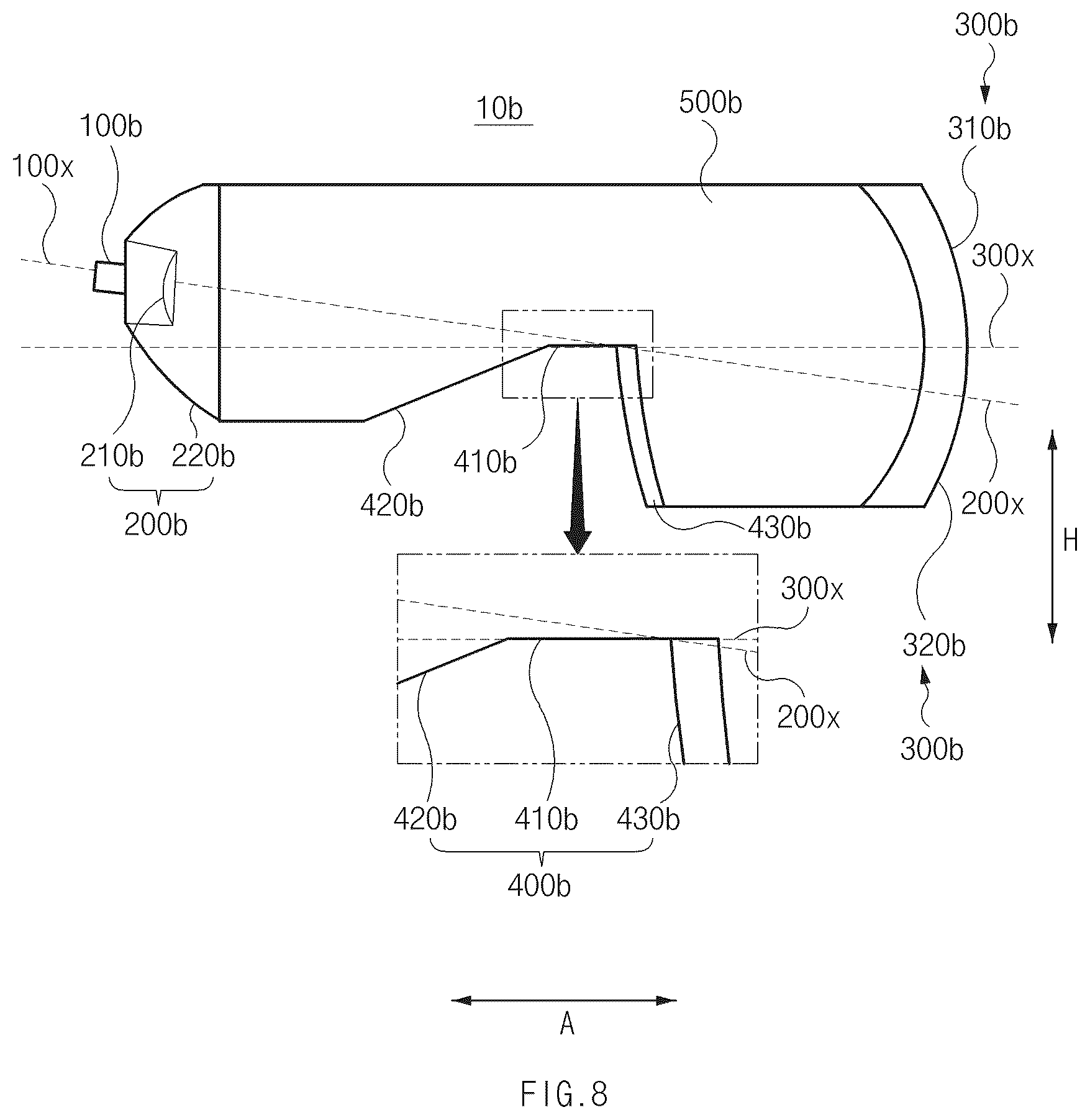 Patent US12460782 Figure 8 – Lamp