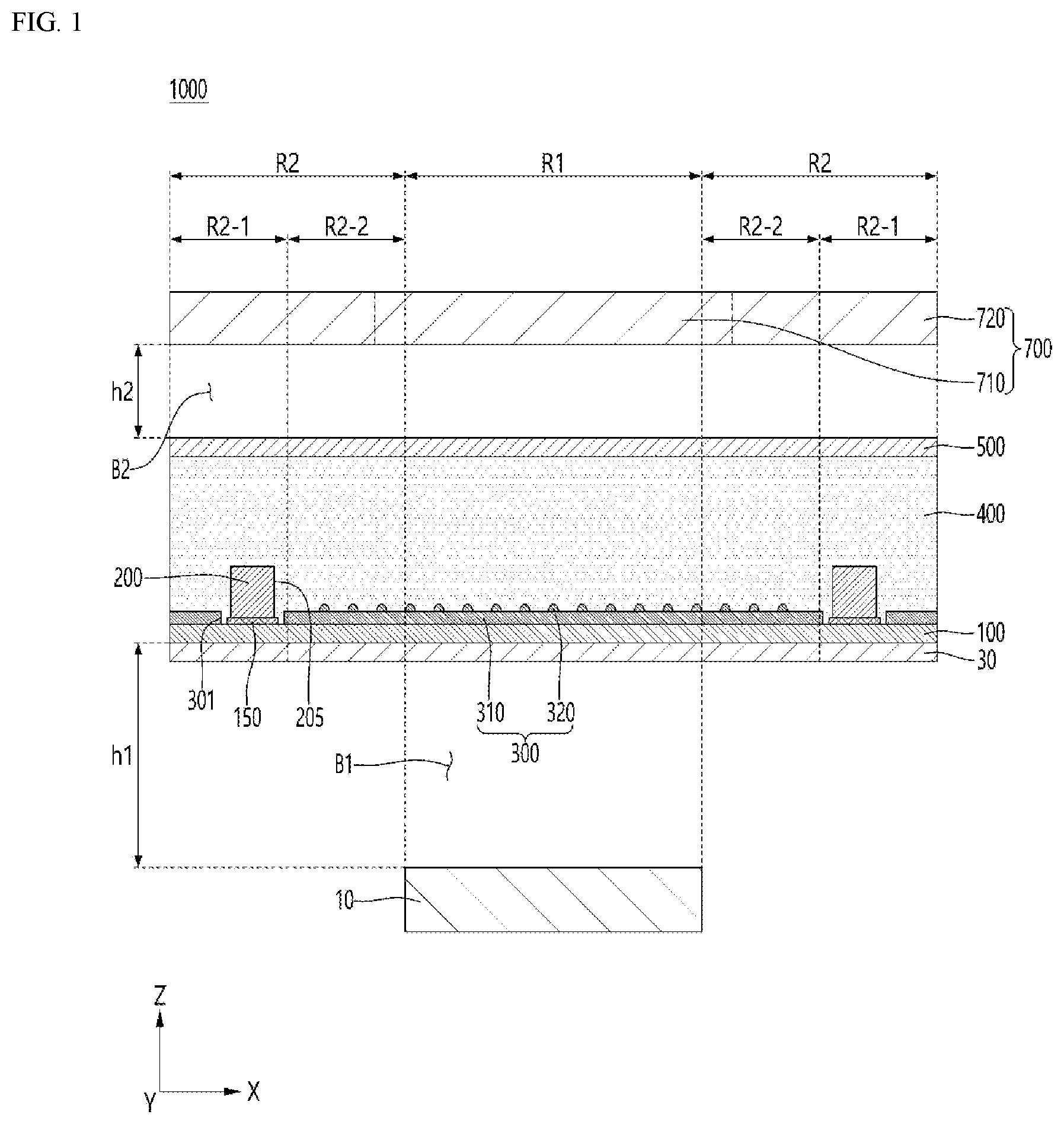 Patent US12460787 — Lighting device including sensor that transmits and receives and lamp including the same — Figure 1