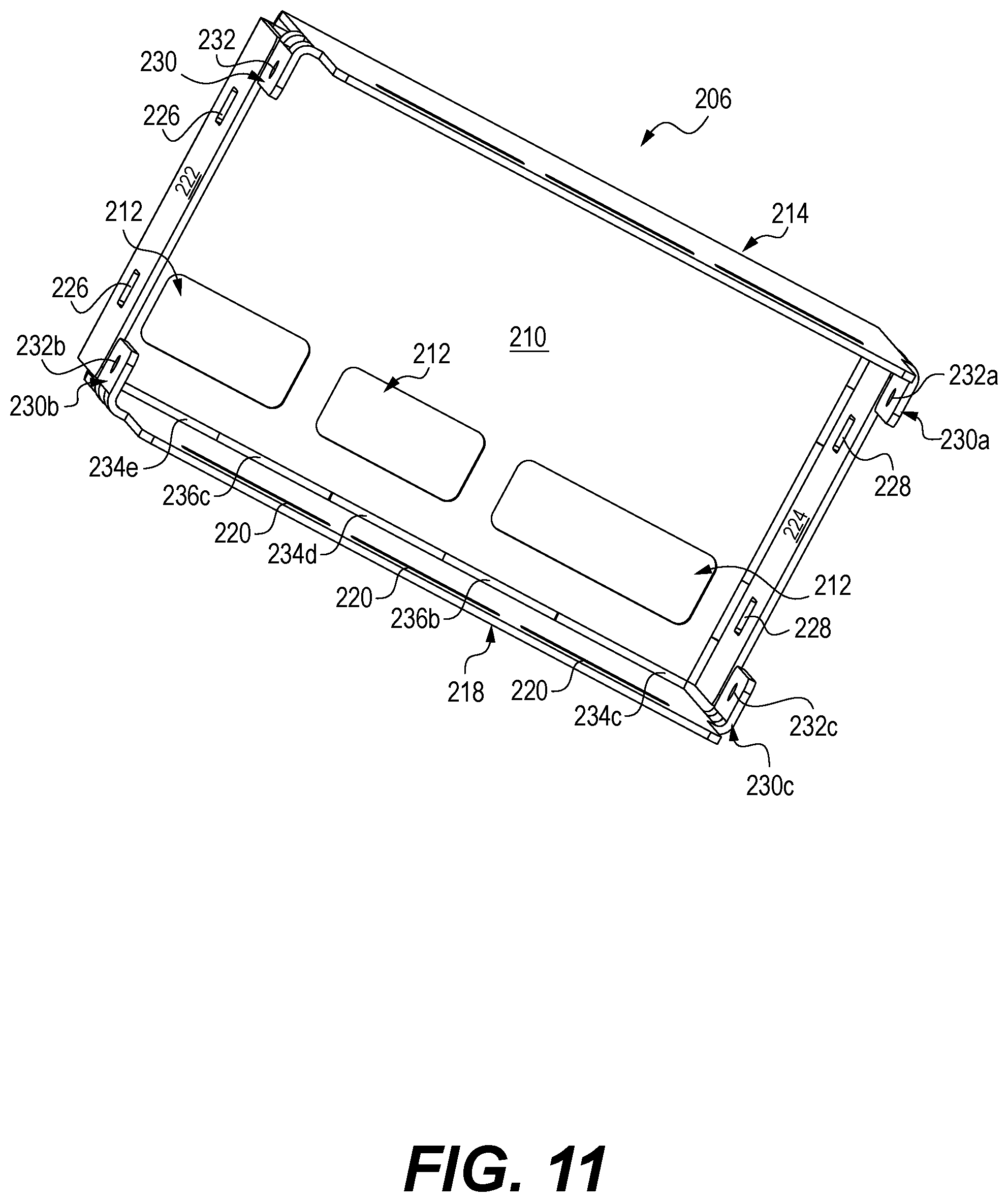 Patent US12460802 Figure 8 – Wire keeper, and an electrical component enclosure for retrofitting a lighting system with LED lights