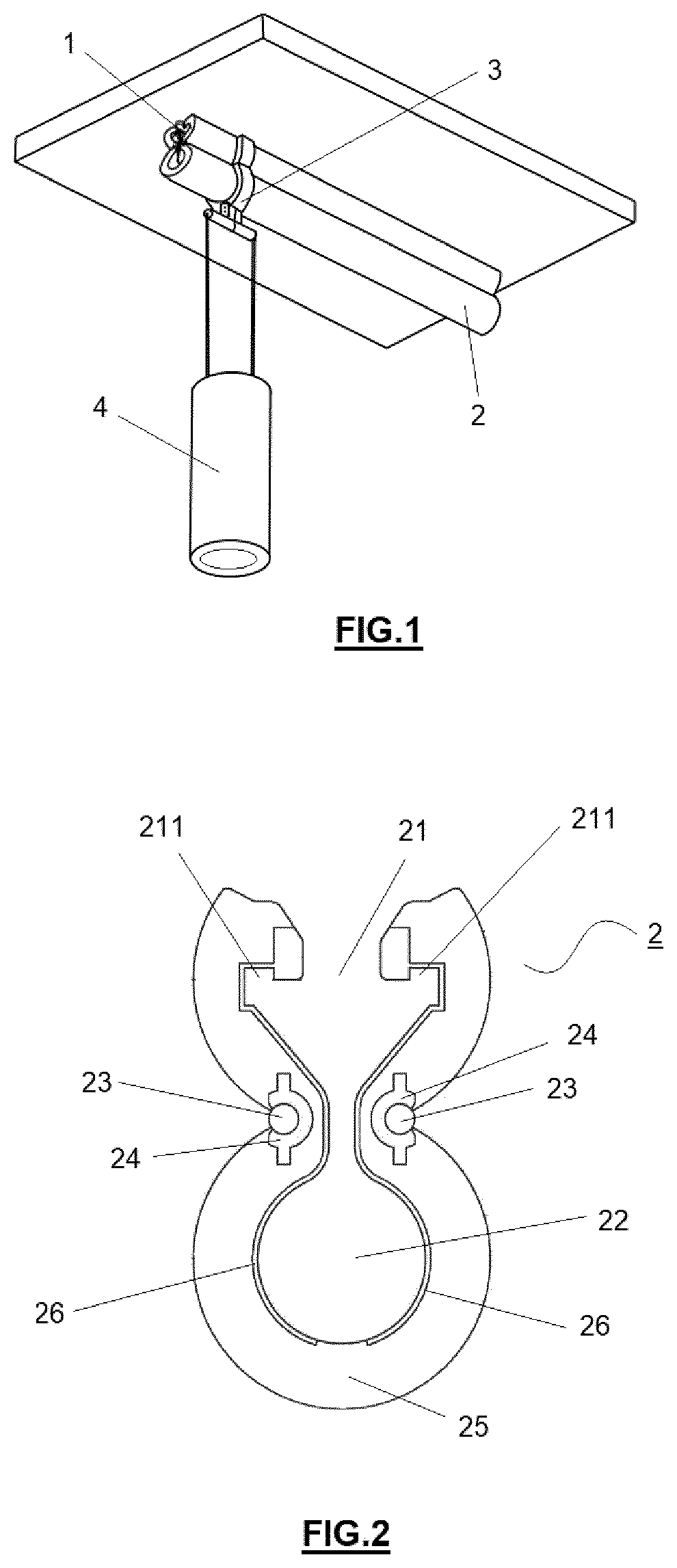 Patent US12460805 — Lighting system with a hollow and flexible track — Figure 1