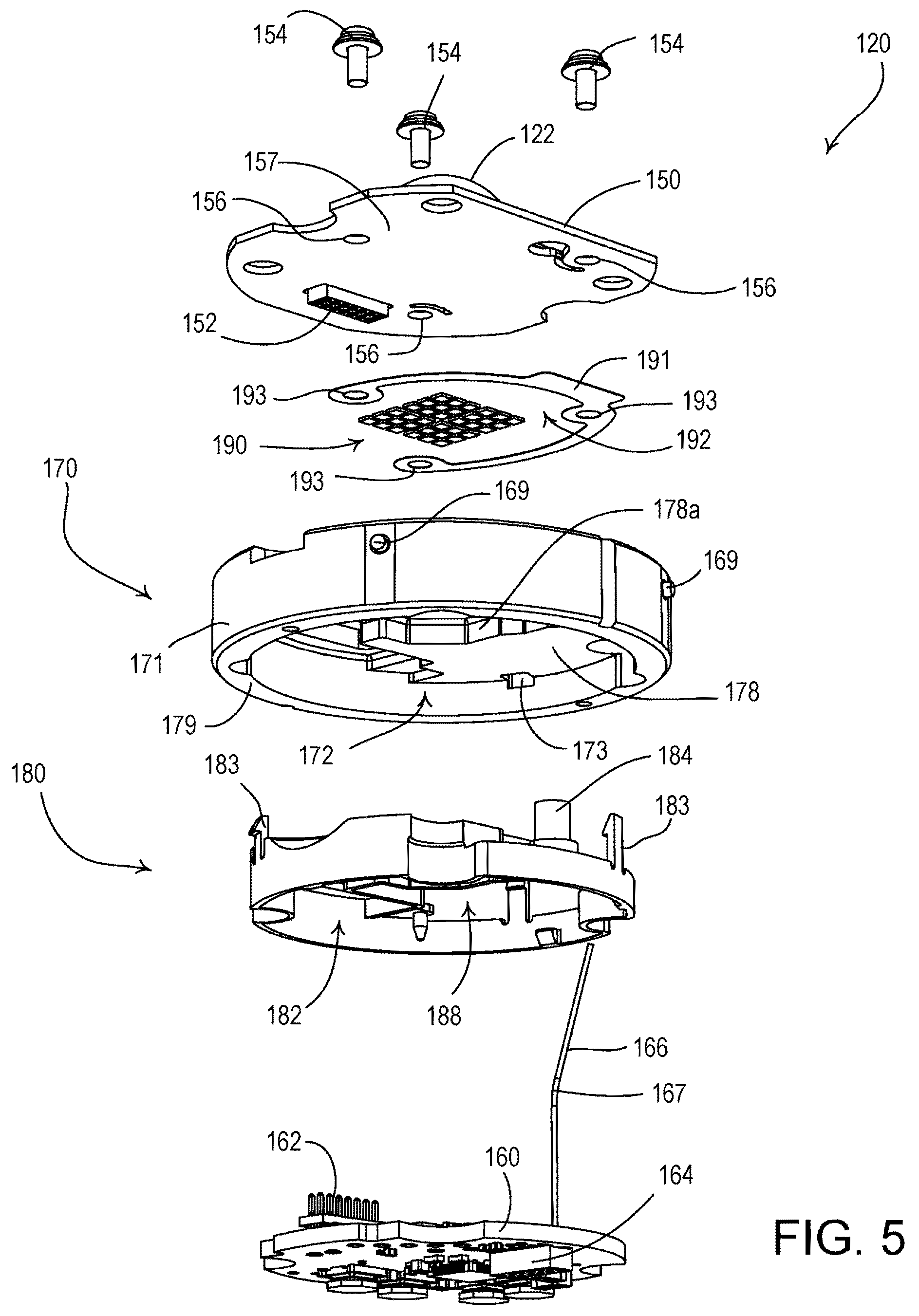 Patent US12460809 Figure 5 – Lighting device with inner and outer heat sinks having different thermal conductivities