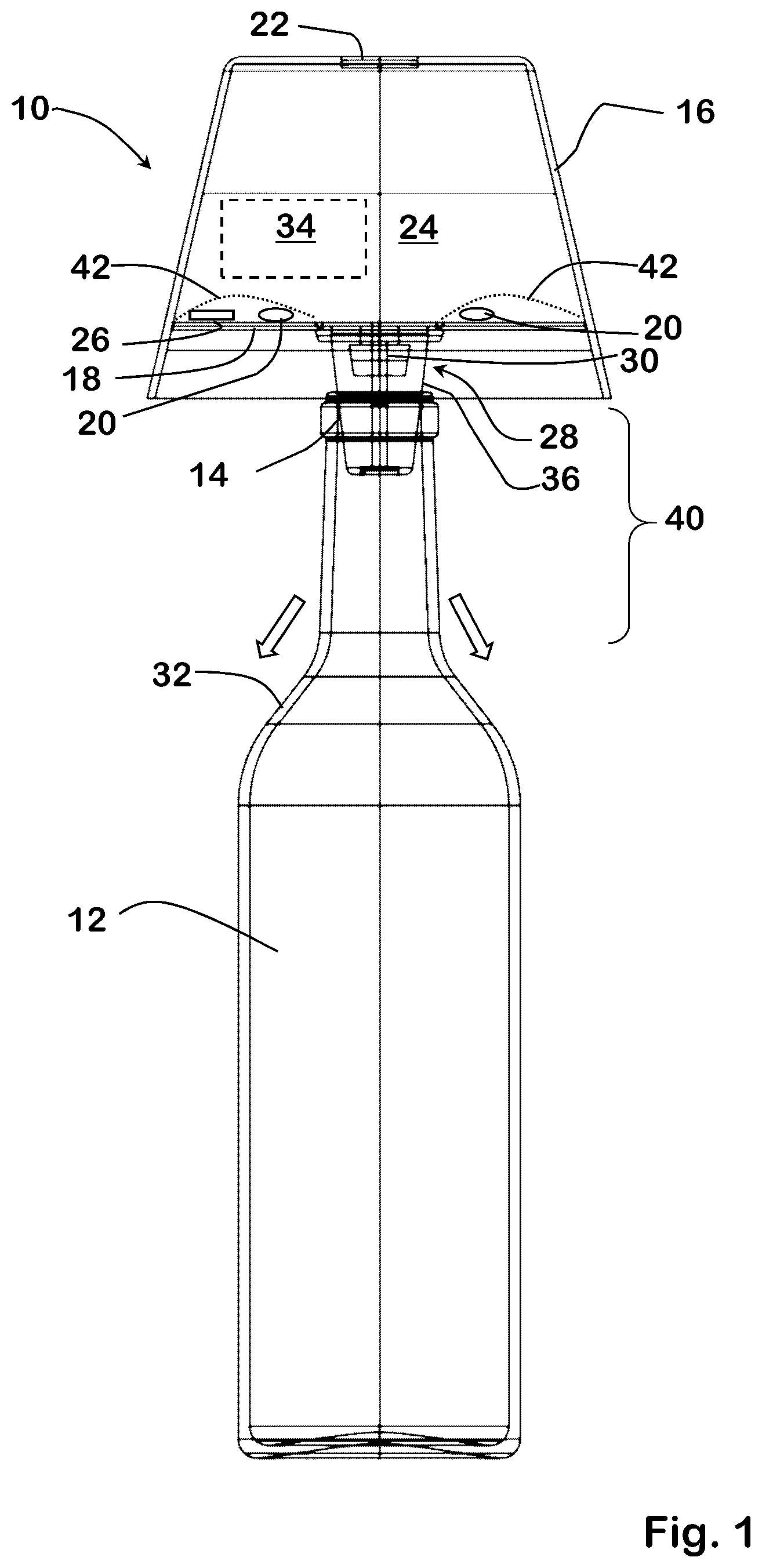 Patent US12460810 — Luminaire and lighting arrangement — Figure 1