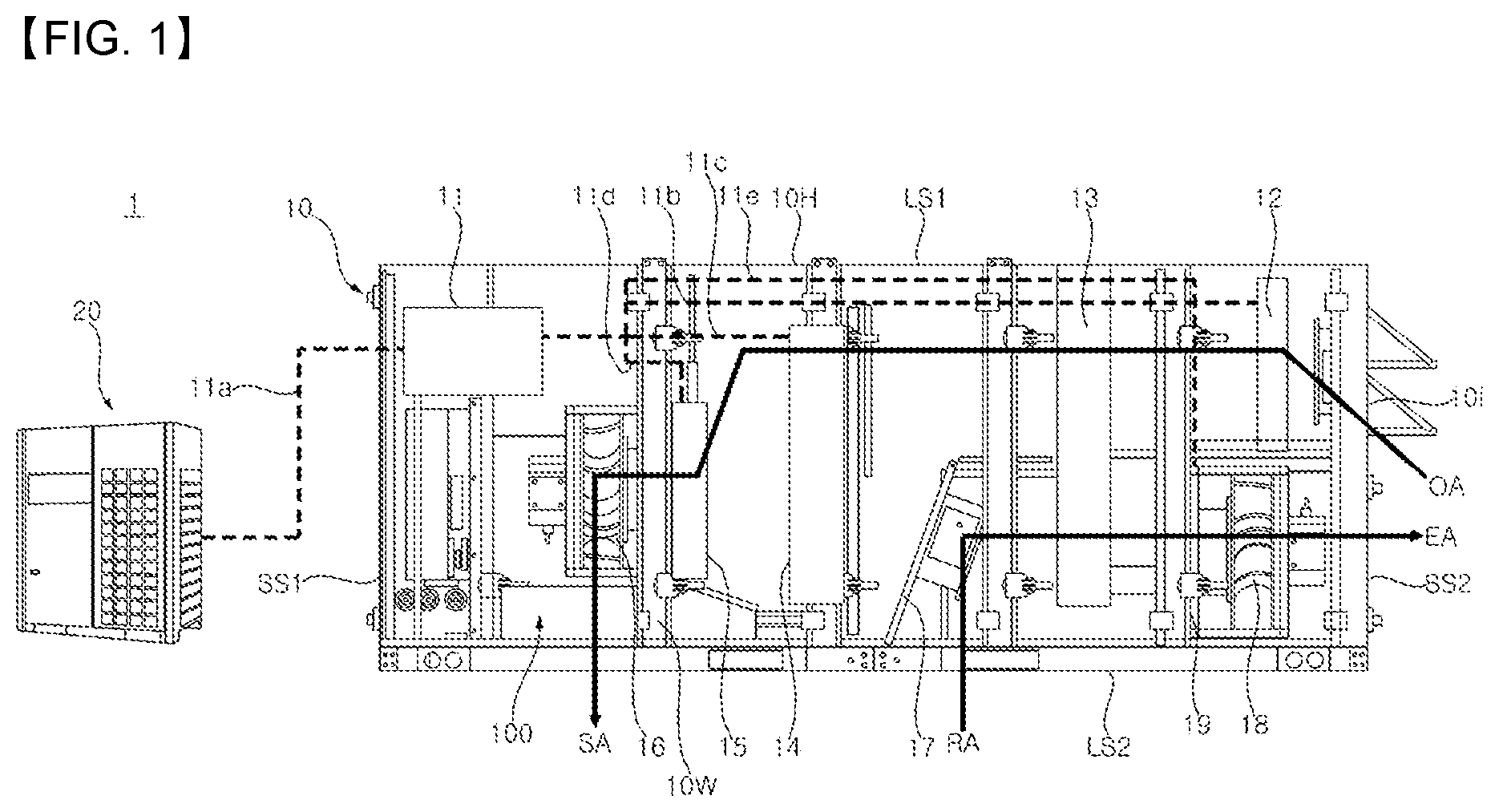 Patent US12460837 — Gas furnace and air conditioner having the same — Figure 1