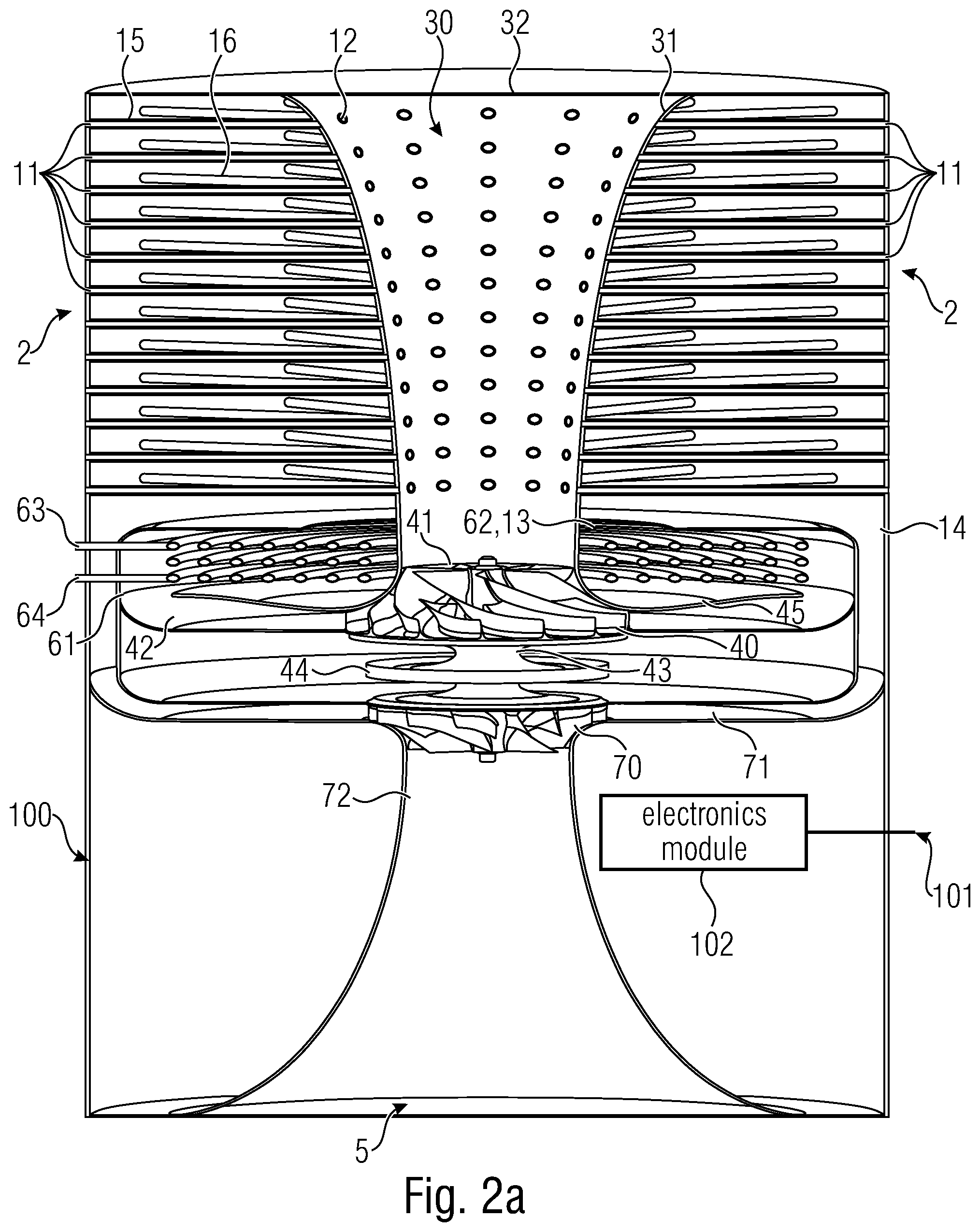 Patent US12460840 Figure 2 – Gas refrigerating machine, method for operating a gas refrigerating machine and method for manufacturing a gas refrigerating machine having a housing