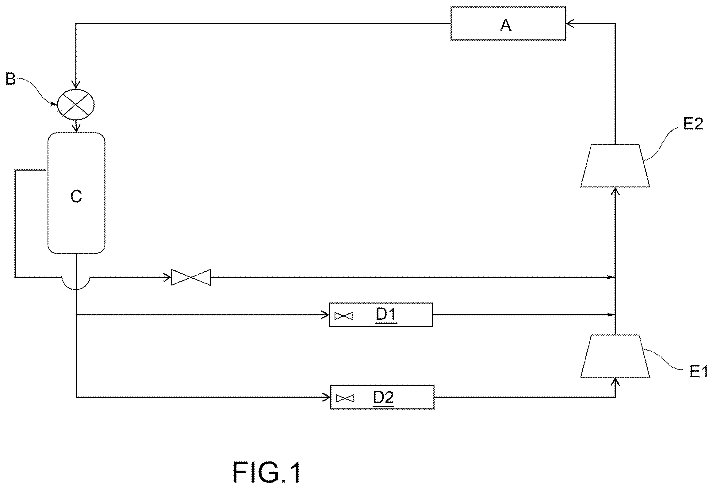 Patent US12460843 — Vapour compression refrigeration system with rotary pressure exchanger and management method of such a system — Figure 1