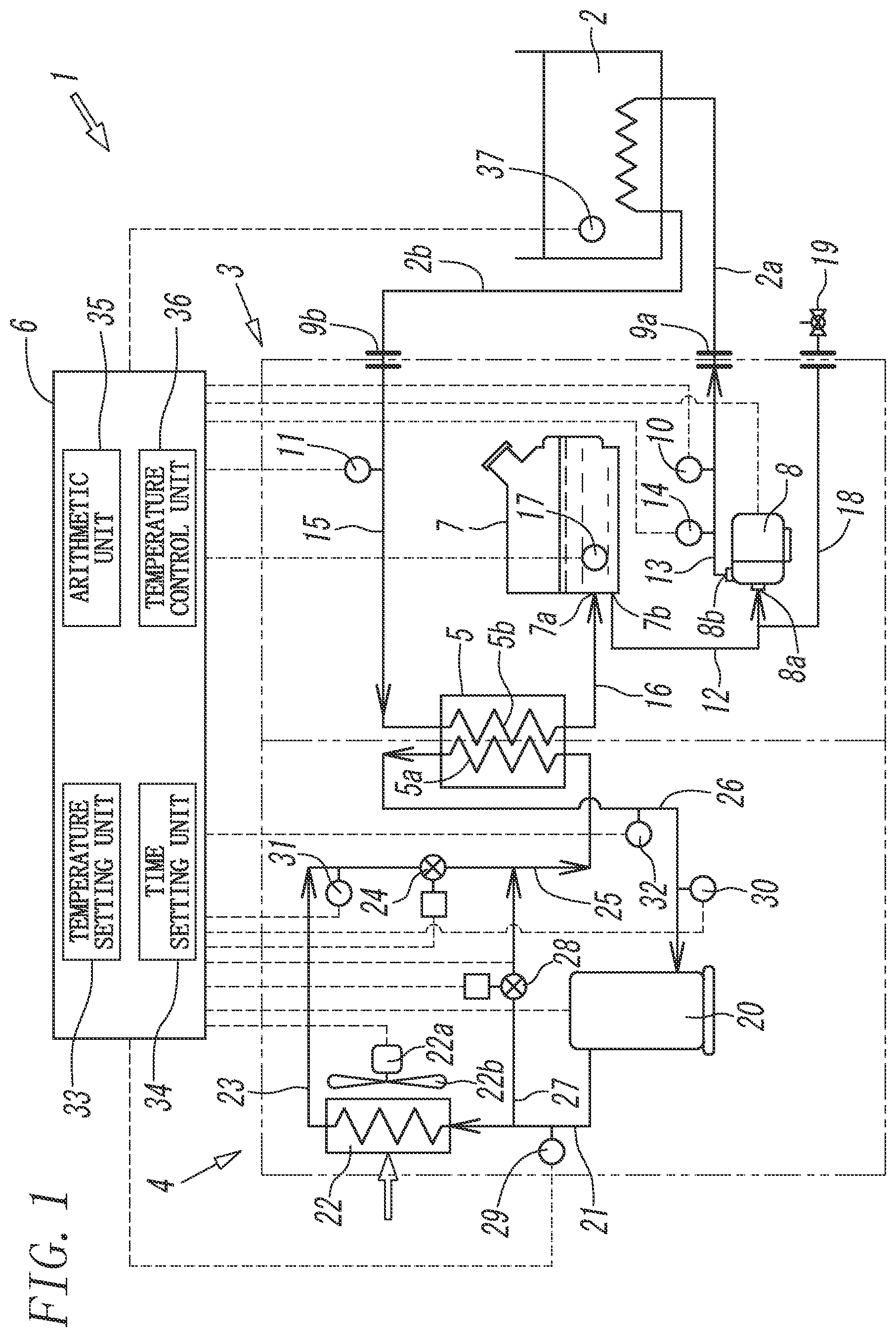 Patent US12460851 — Refrigeration-type chiller — Figure 1