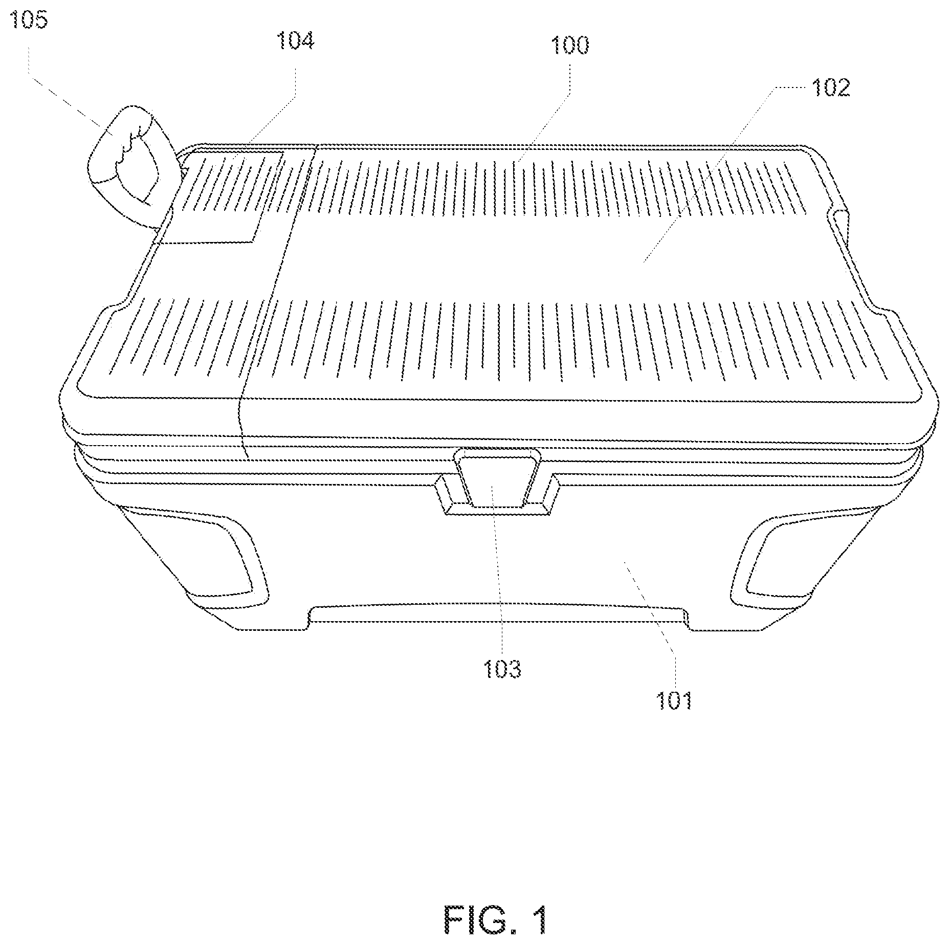 Patent US12460855 — Coolers with telescoping apparatus for access of separate contents — Figure 1