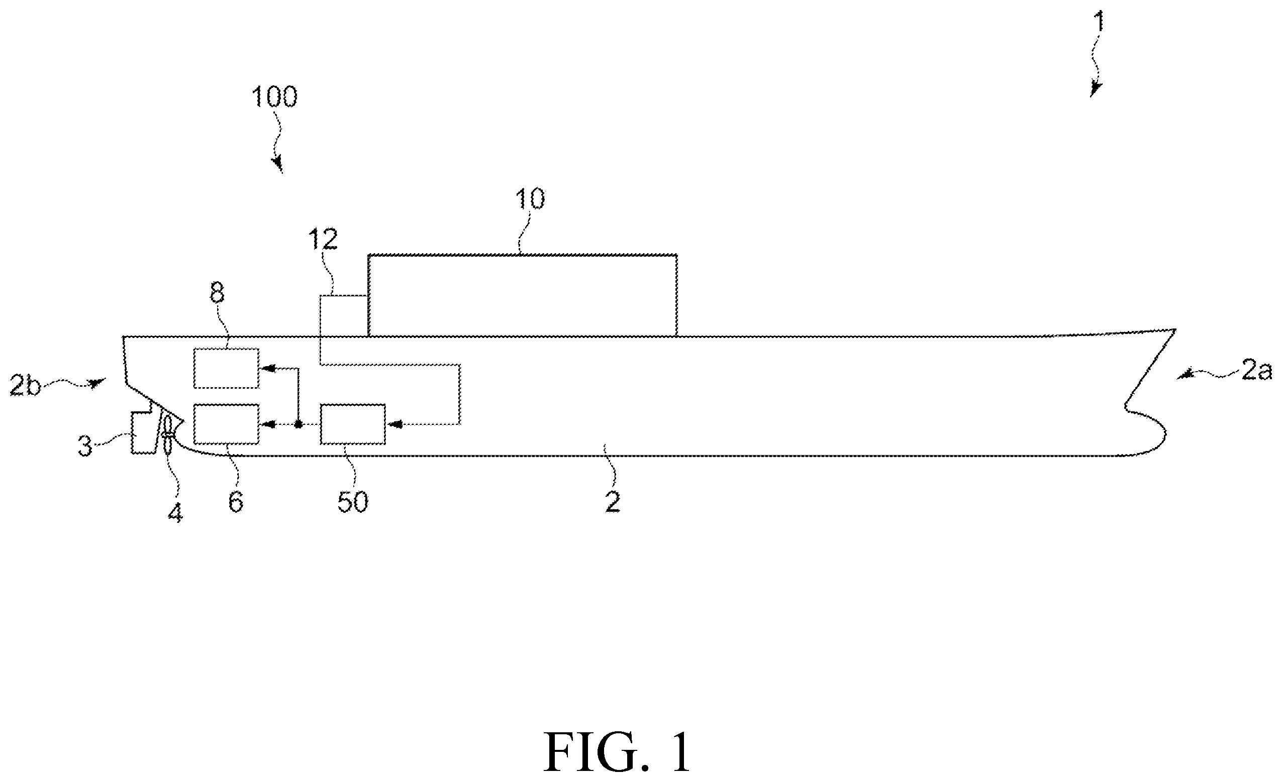 Patent US12460860 — Cold energy recovery facility and marine vessel — Figure 1