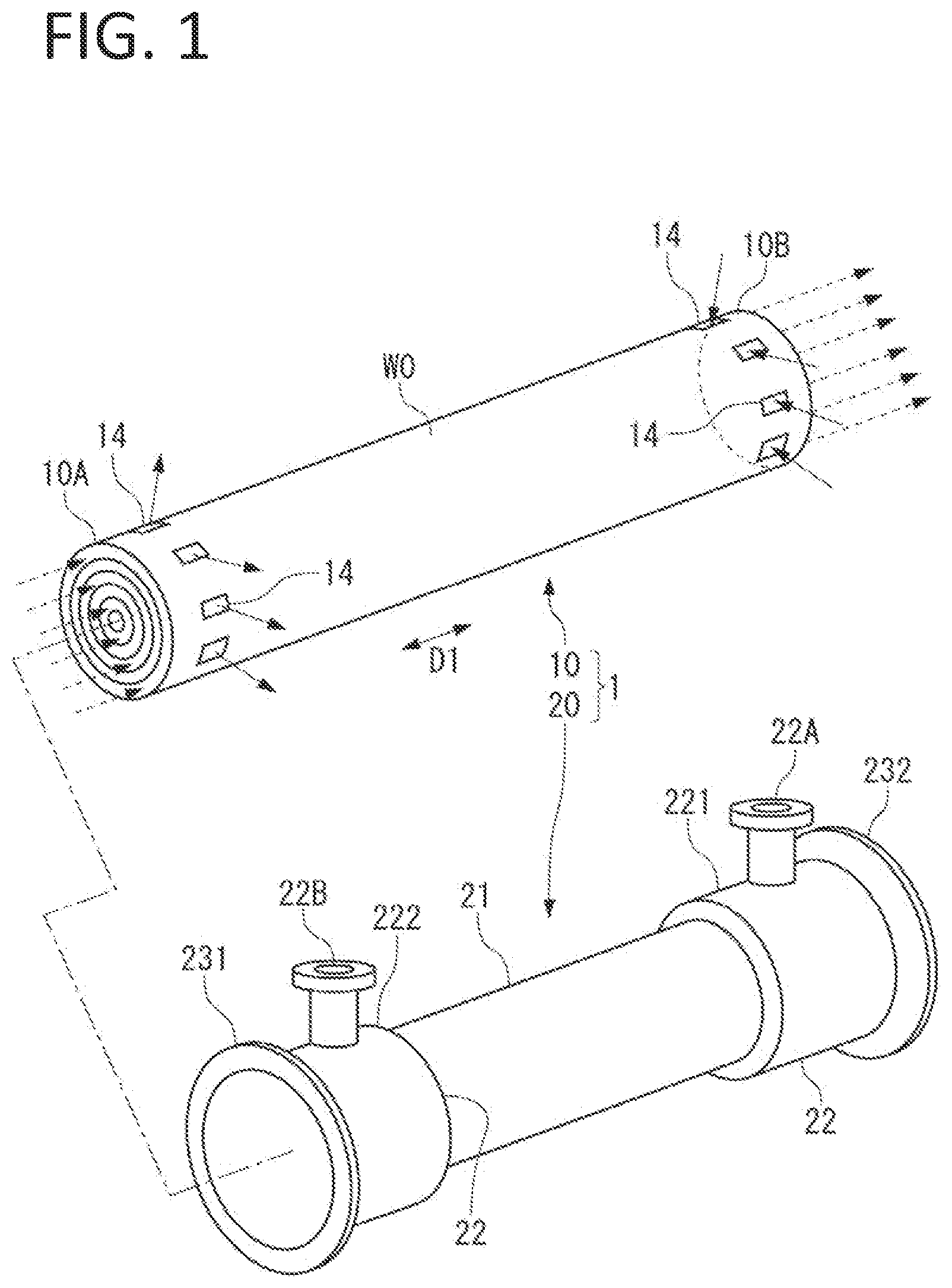 Patent US12460869 — Heat exchange core, heat exchanger, and method for manufacturing heat exchange core — Figure 1