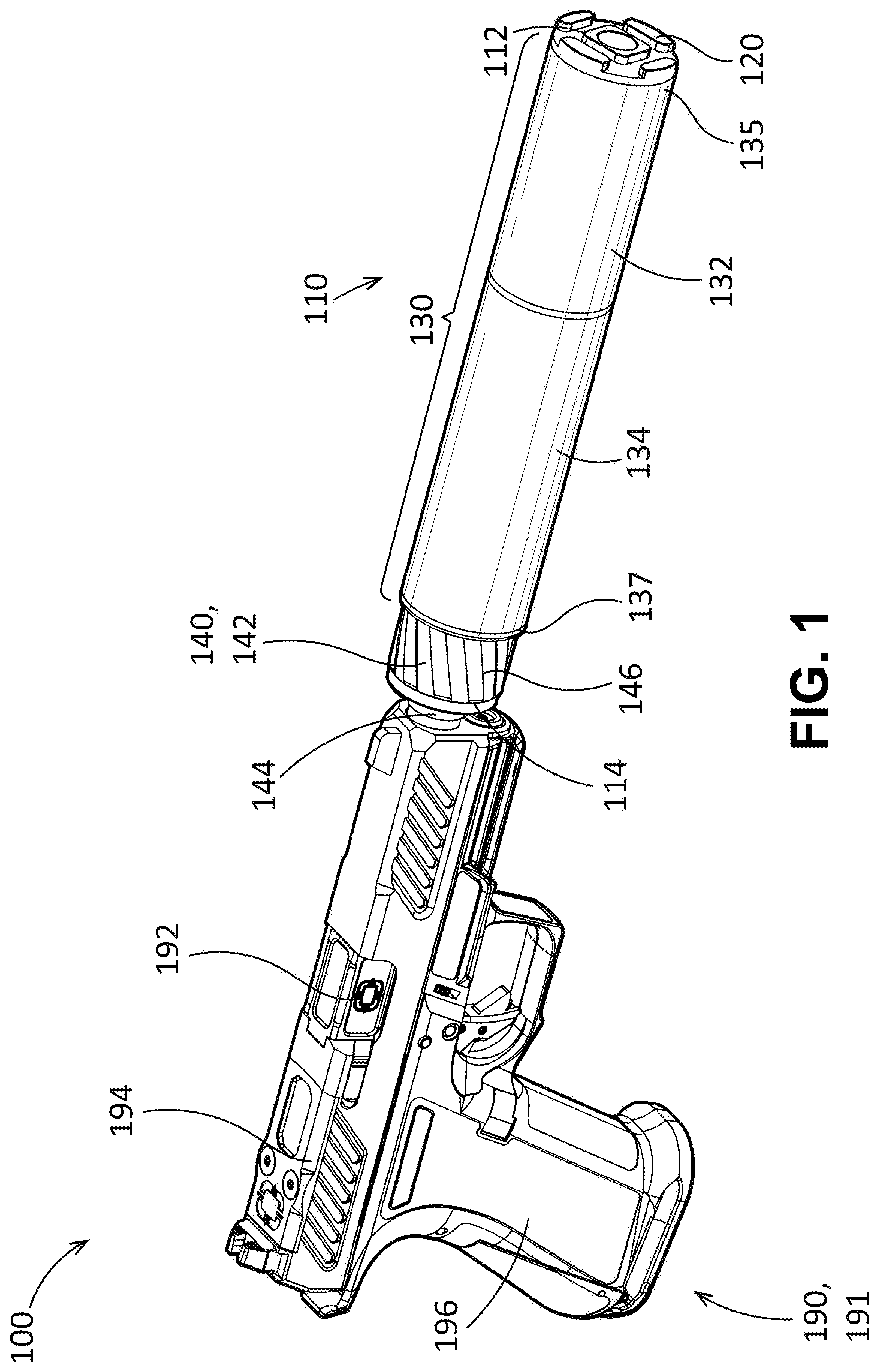 Patent US12460887 — Suppressor — Figure 1