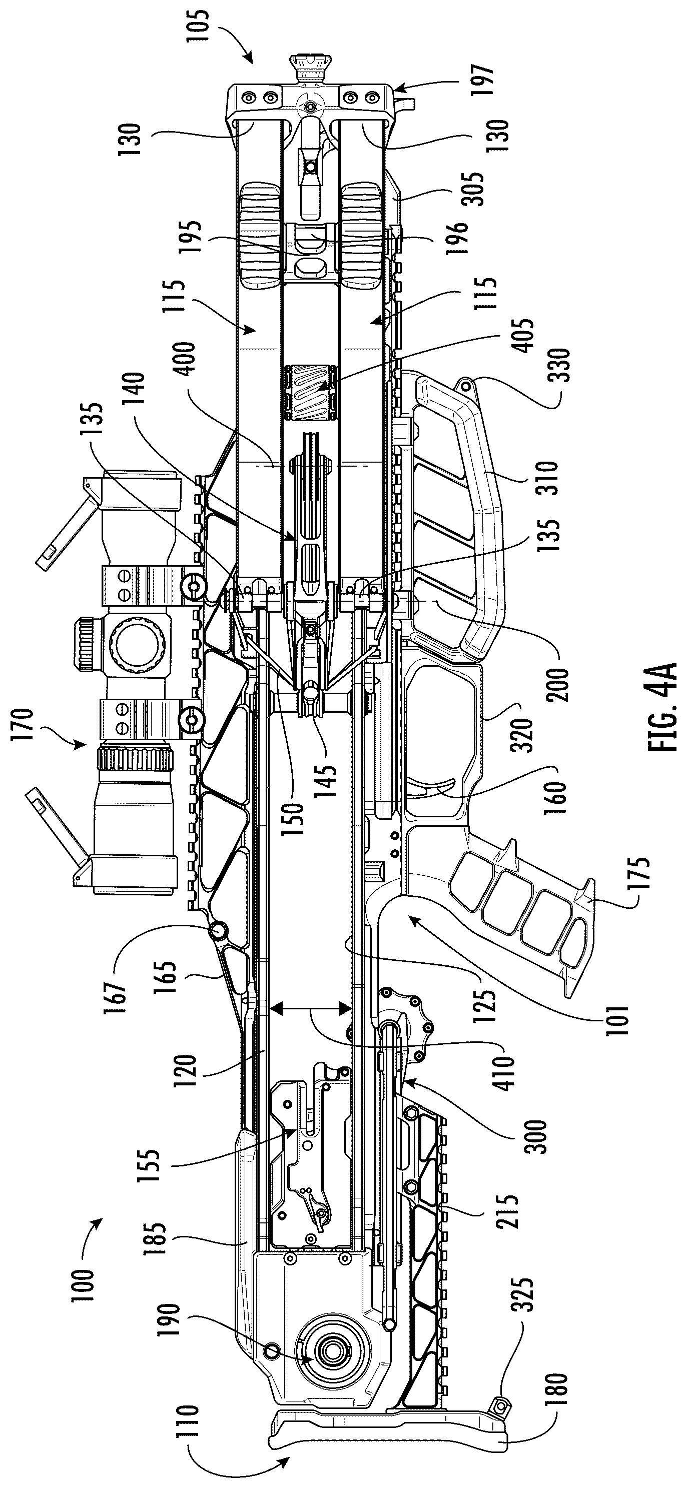 Patent US12460894 Figure 5 – Crossbow with cocking mechanism