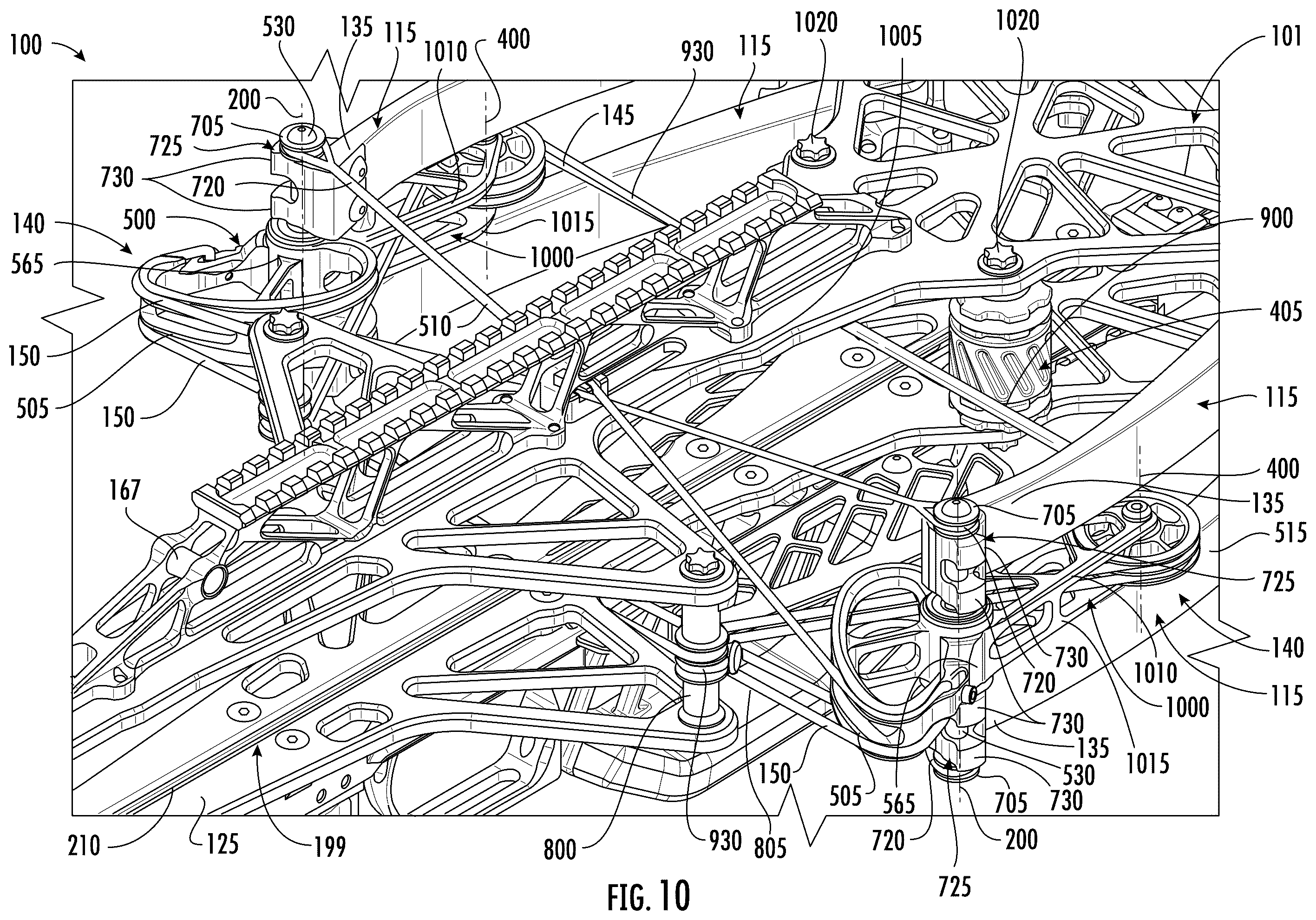 Patent US12460894 Figure 14 – Crossbow with cocking mechanism