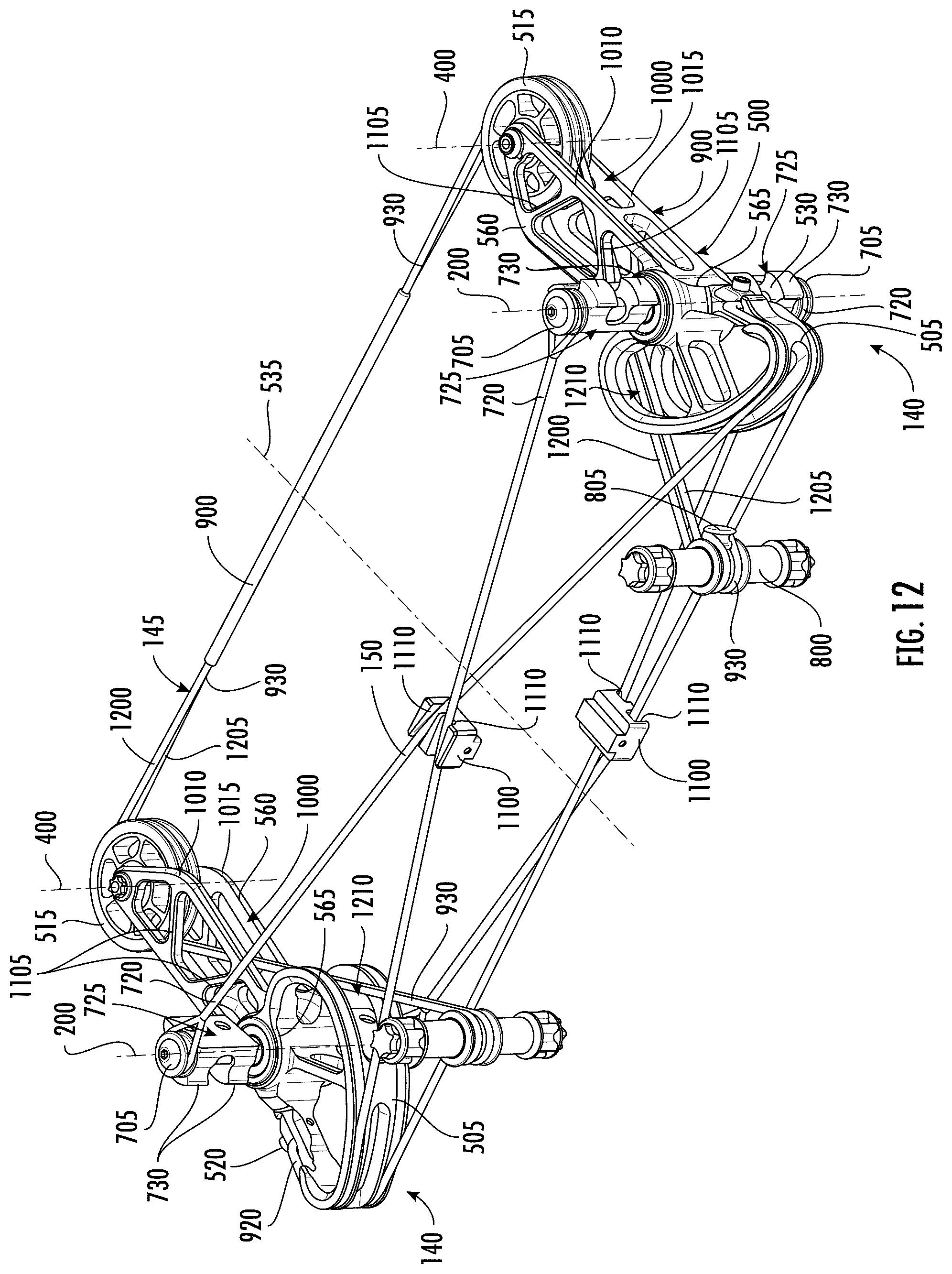 Patent US12460894 Figure 16 – Crossbow with cocking mechanism