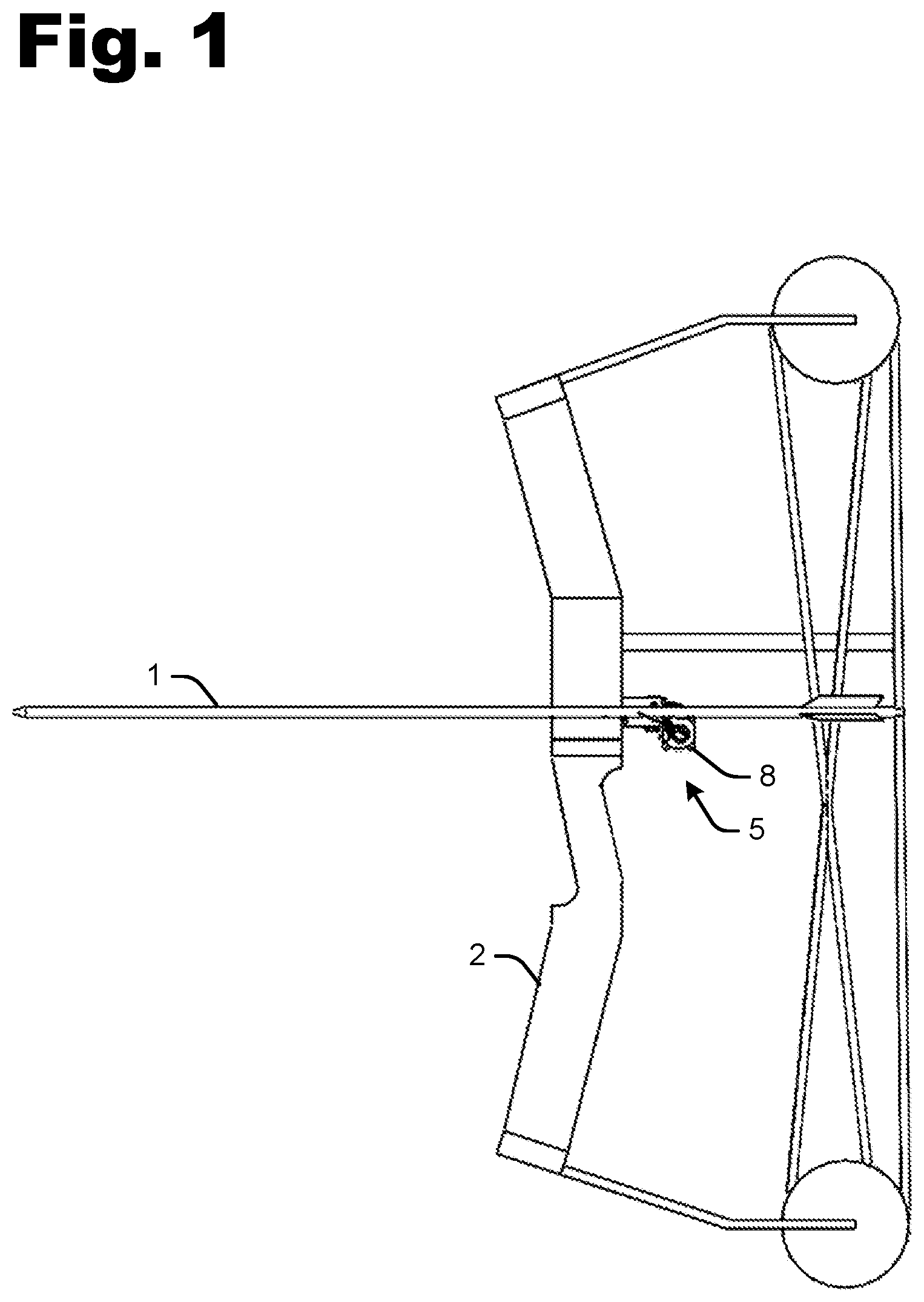 Patent US12460895 — Device for measuring arrow location at rest — Figure 1