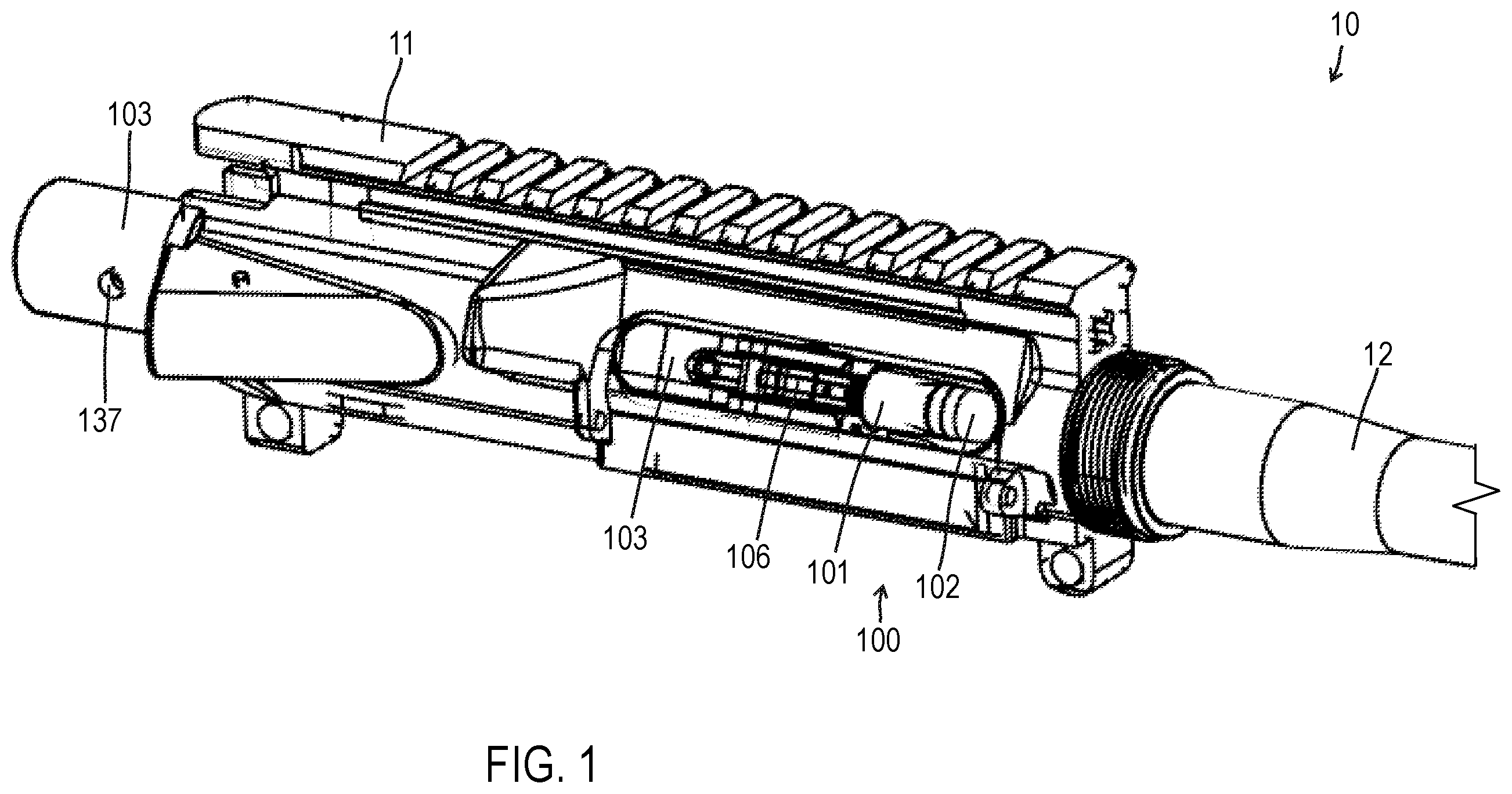 Patent US12460907 Figure 1 – Light weight ammunition and firearm systems
