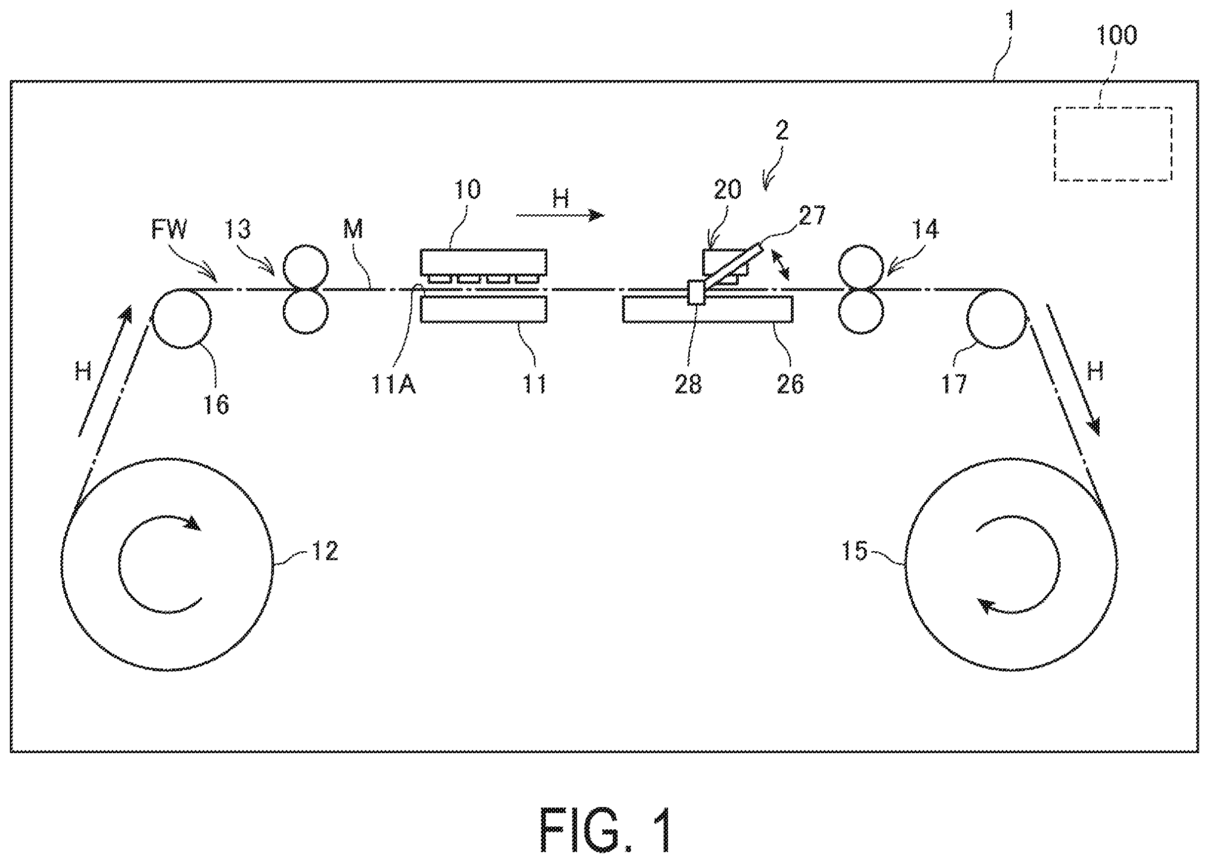 Patent US12460972 — Colorimetry device, printing device, and calibration method — Figure 1