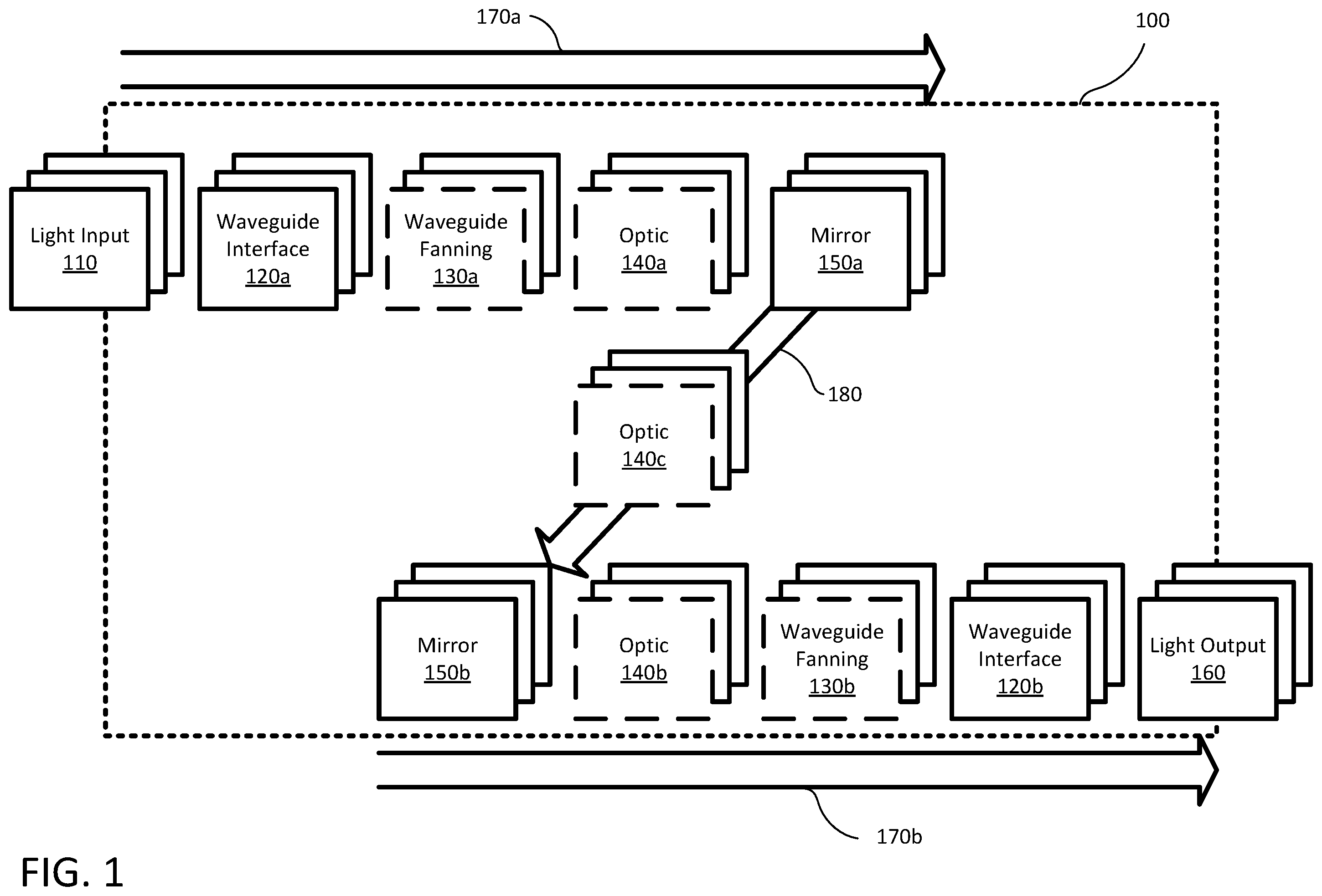 Patent US12468088 — Periscope optical assembly with inserted components — Figure 1