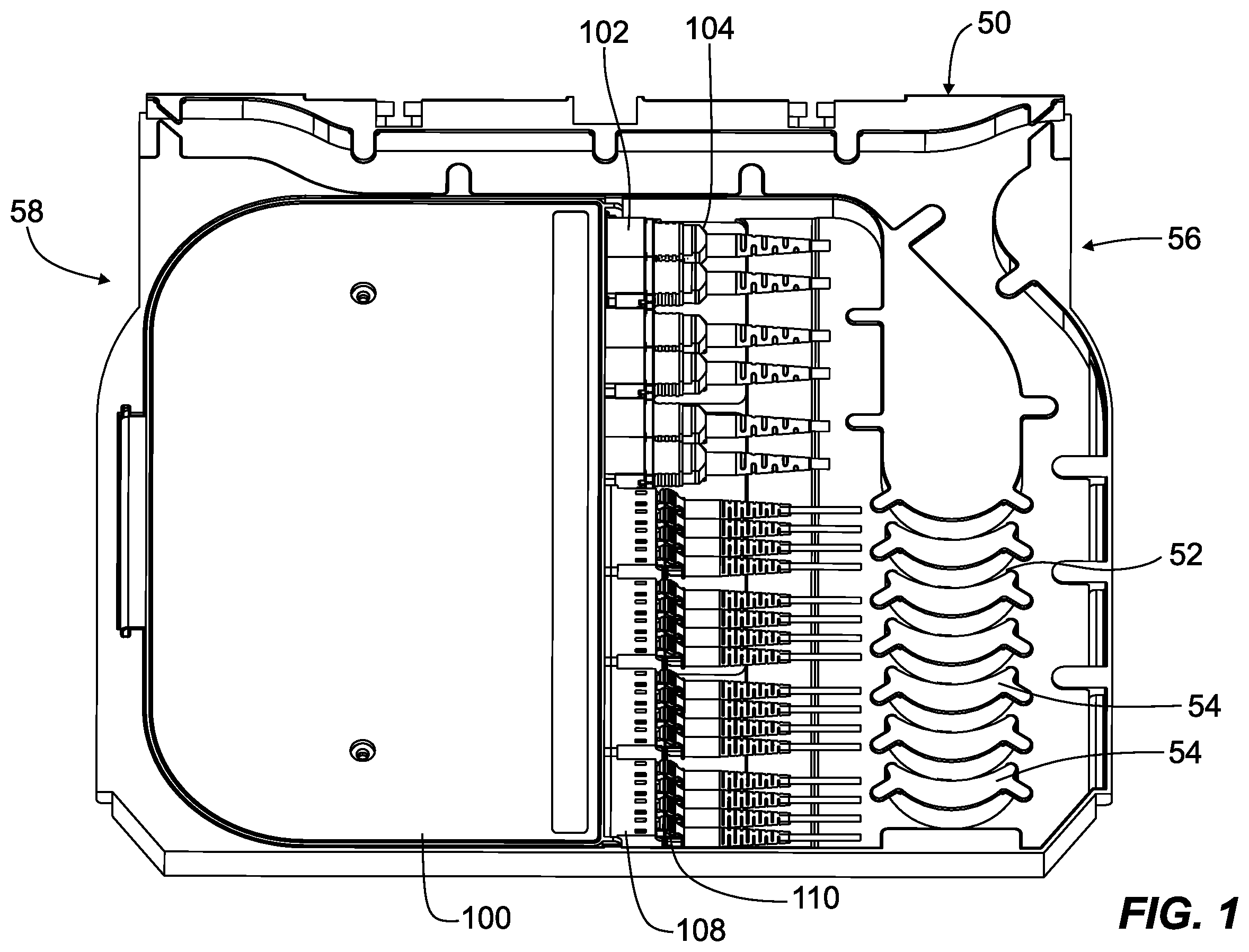 Patent US12468106 — Telecommunications module arrangements — Figure 1