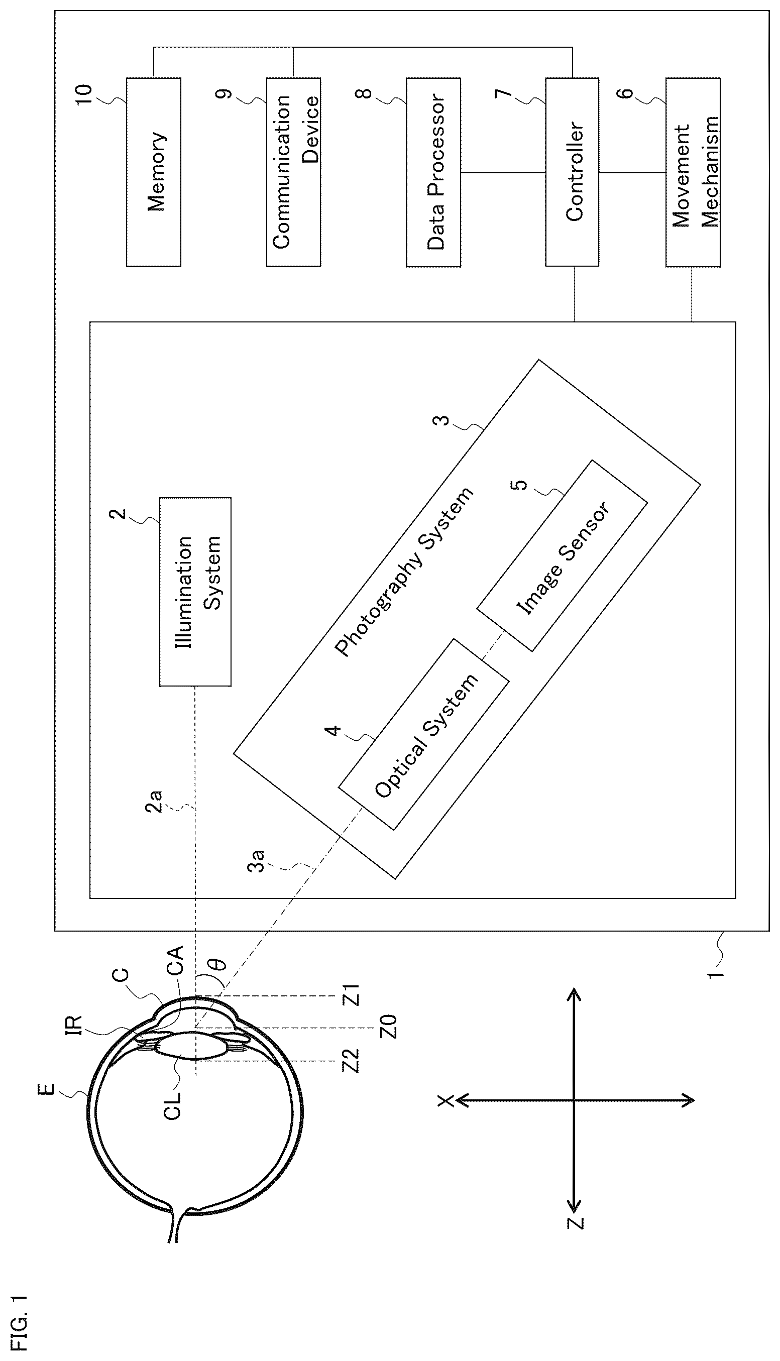 Patent US12468135 — Slit lamp microscope — Figure 1