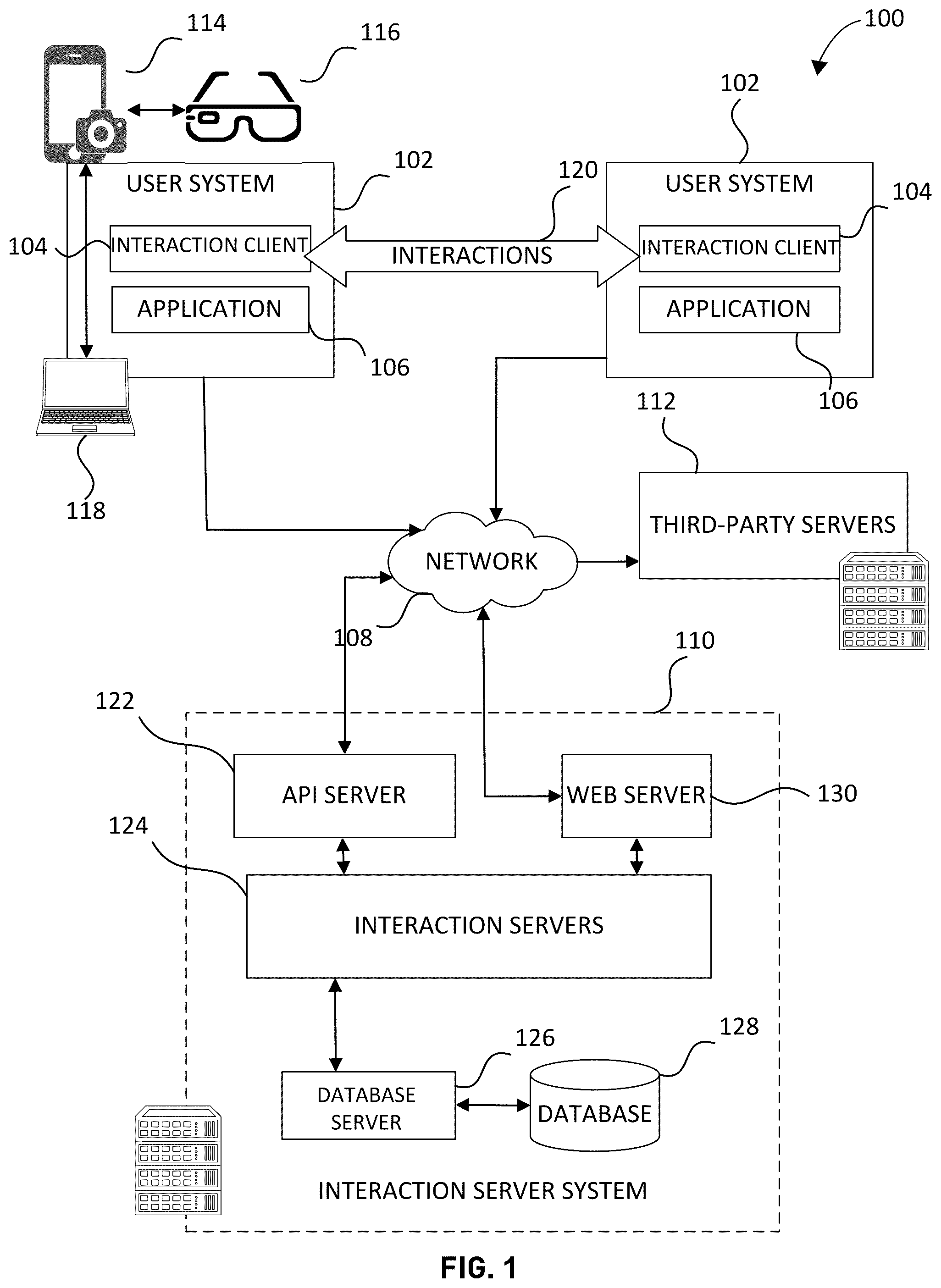 Patent US12468155 — Recreating peripheral vision on a wearable device — Figure 1