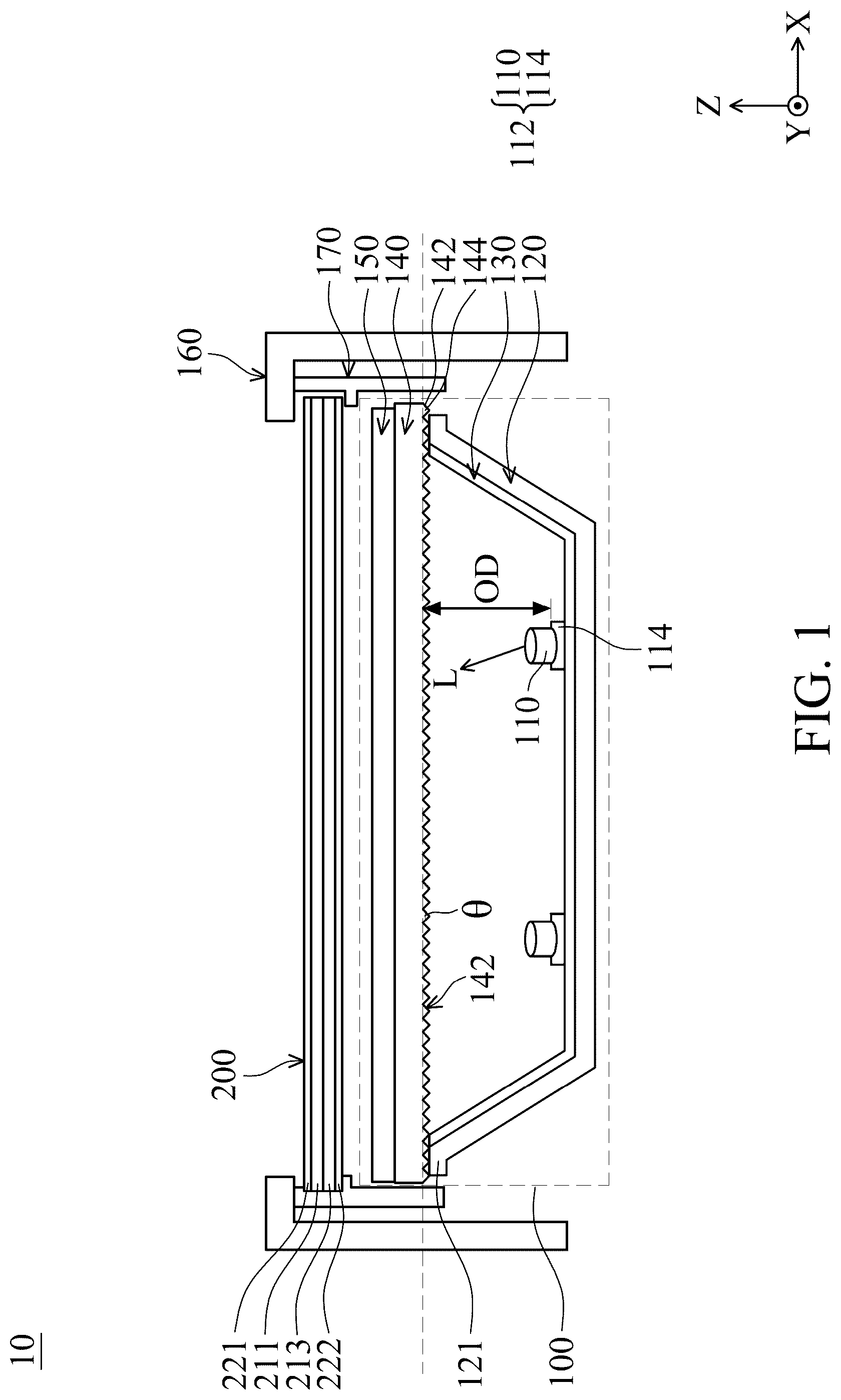 Patent US12468191 — Light emitting device — Figure 1