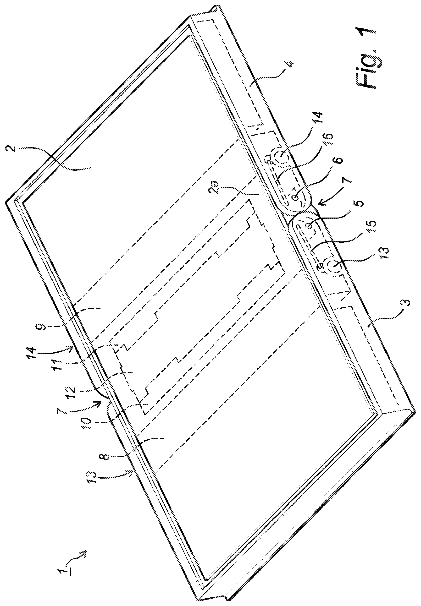 Patent US12468345 — Display system with a flexible display — Figure 1